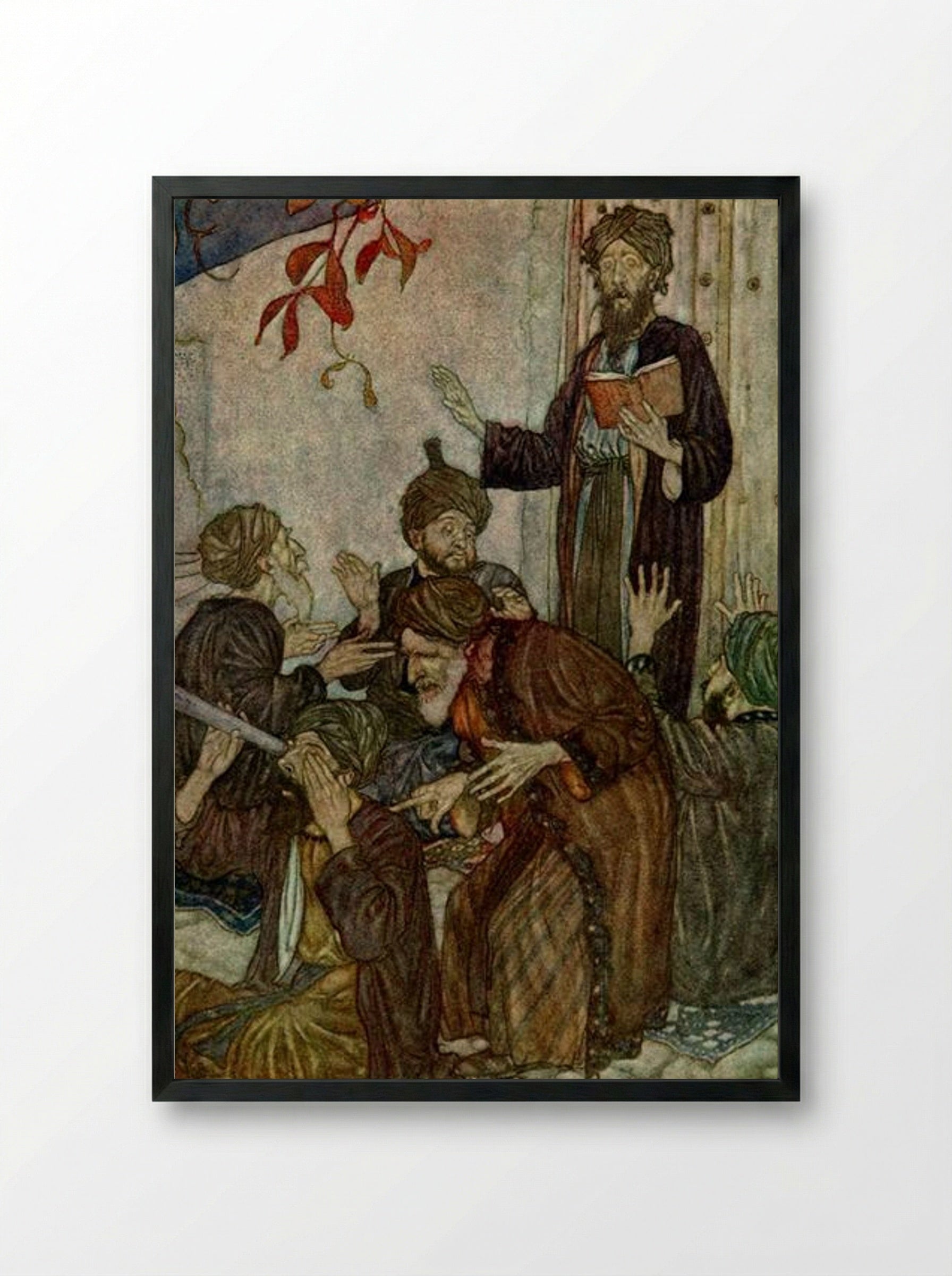 All are but Stories - Edmund Dulac - Framed Print Black