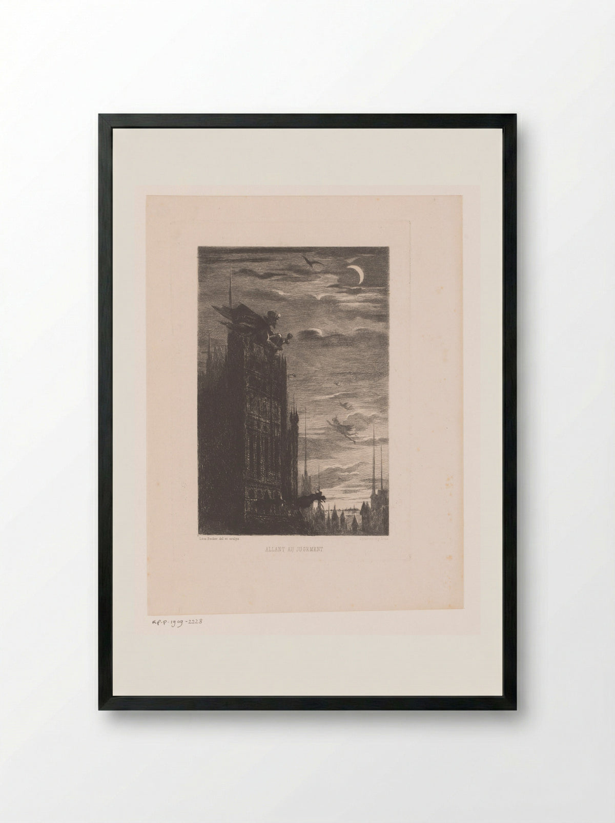 Allant au jugement - Léon Becker - Framed Print Black