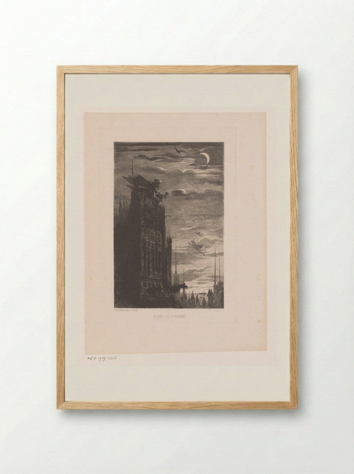 Allant au jugement - Léon Becker - Framed Print Wood