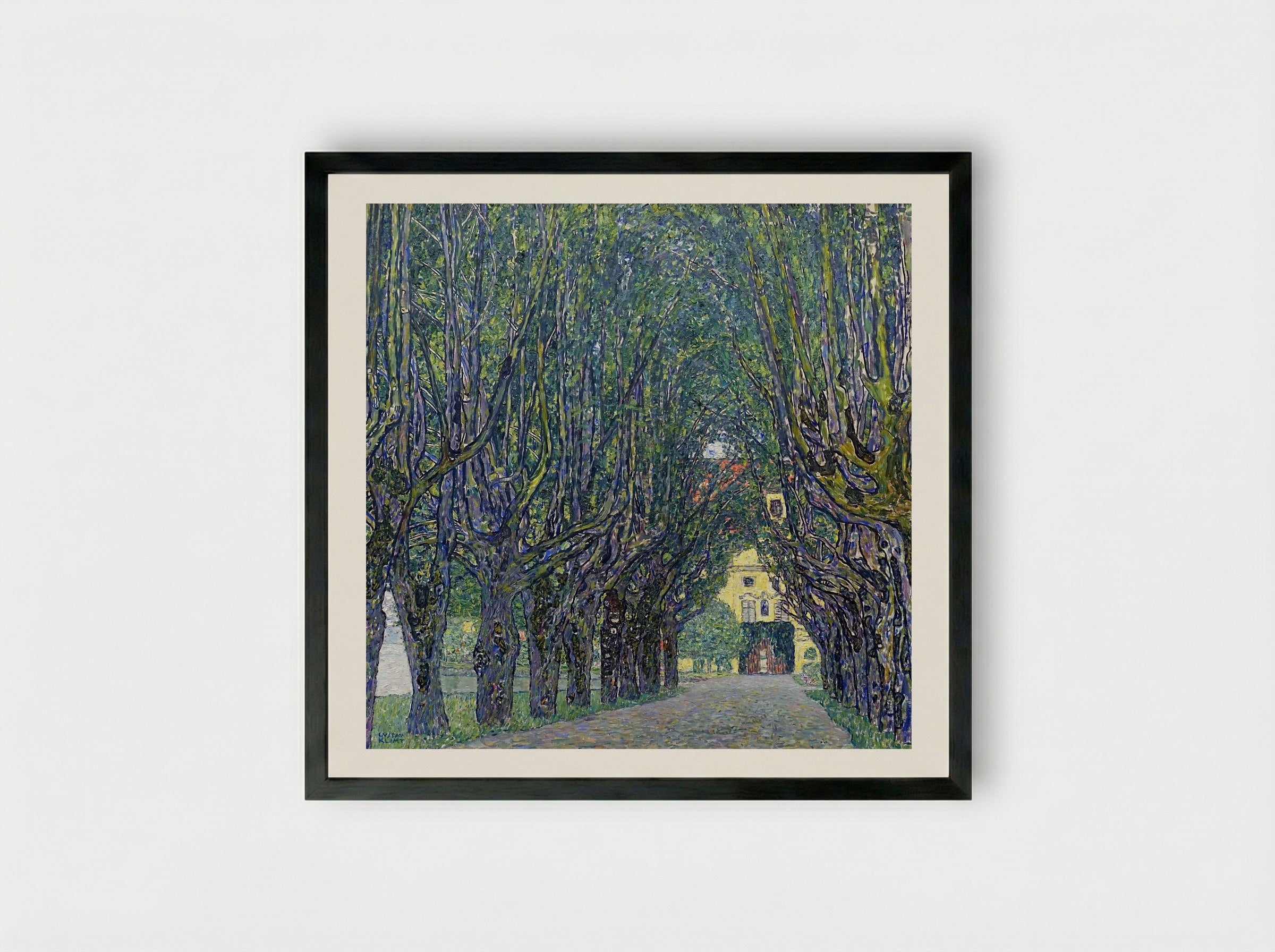 Allee at Schloss Kammer - Gustav Klimt - Framed Print Black