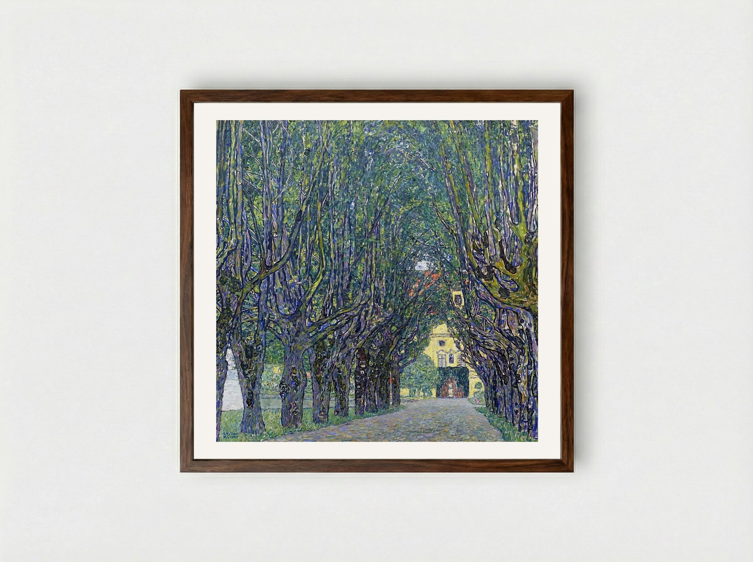 Allee at Schloss Kammer - Gustav Klimt - Framed Print Dark Wood