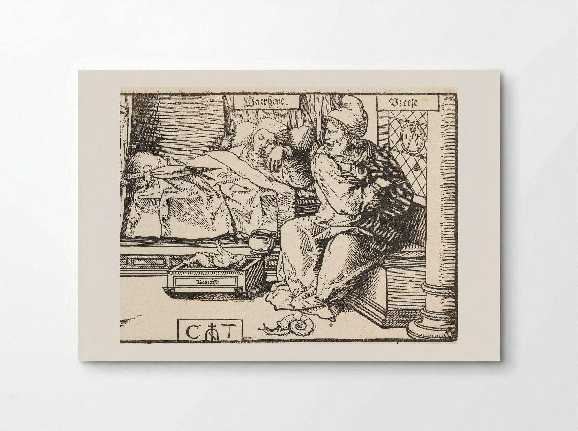 Allegorie met Waarheid, Kennis, Haat en Vrees - Jan Ewoutsz. - Poster