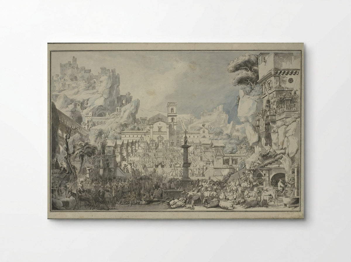 Allegorie op de Katholieke Kerk: de volle aflaat - Louis Jean Desprez - Poster