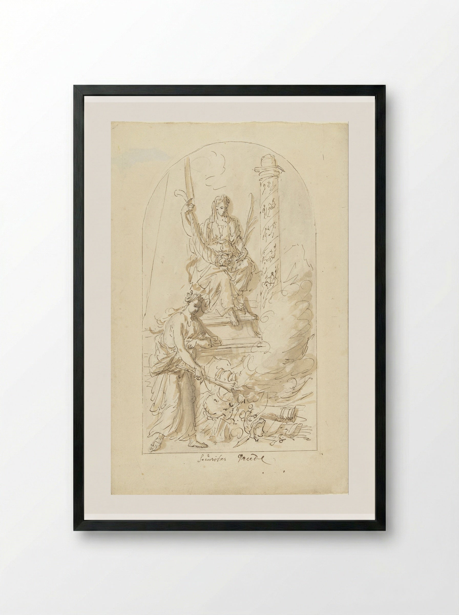 Allegorie op de Vrede - Elias van Nijmegen - Framed Print Black