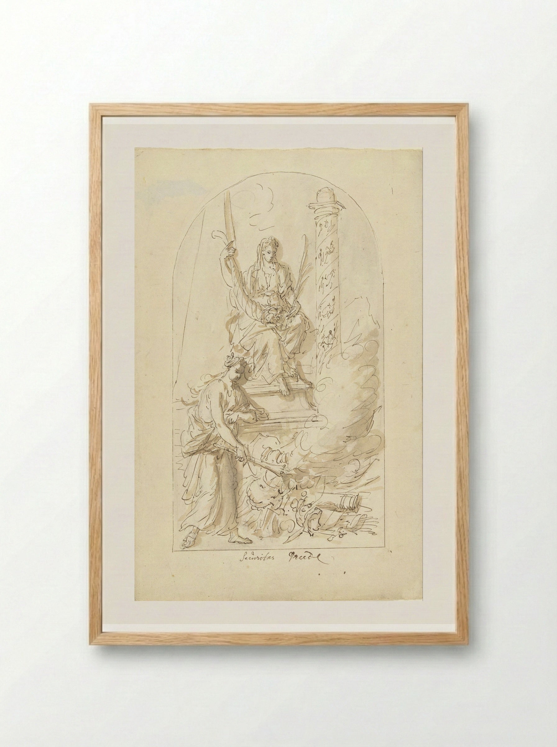 Allegorie op de Vrede - Elias van Nijmegen - Framed Print Wood