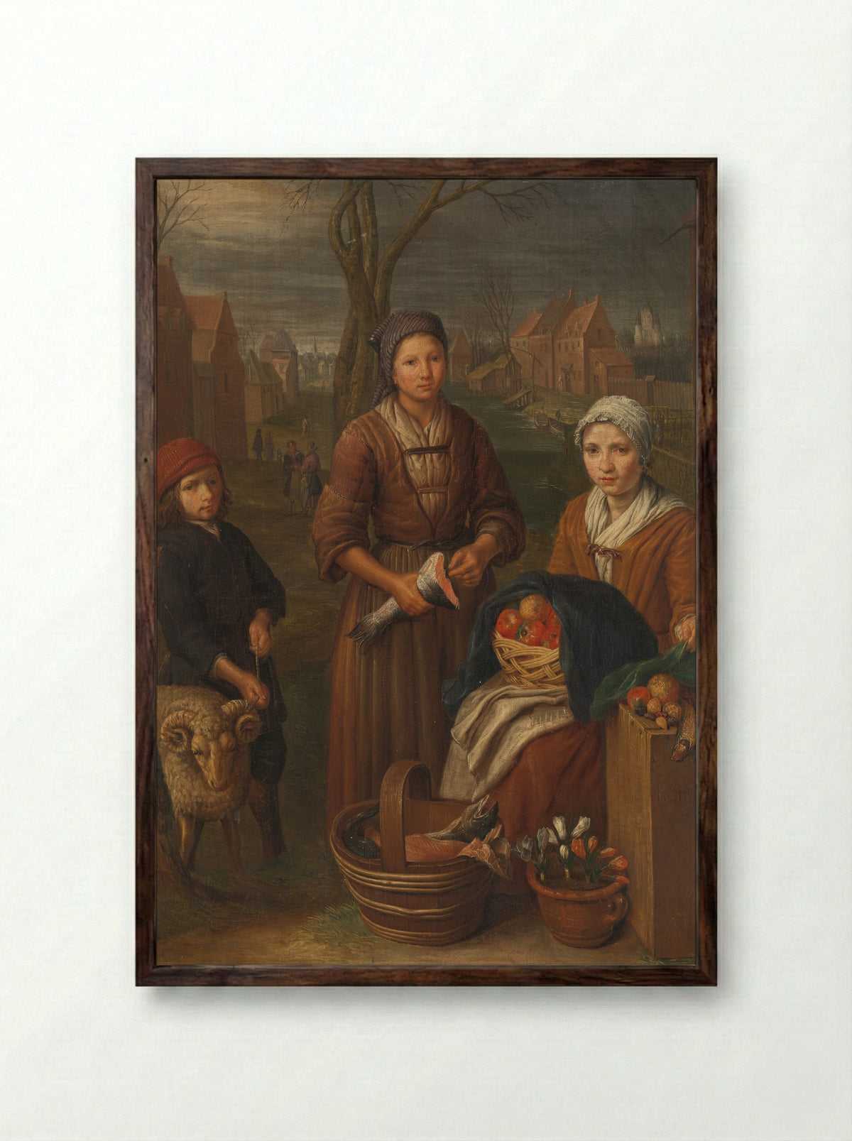 Allegorie op de maand maart - Peeter Snijers - Framed Print Dark Wood