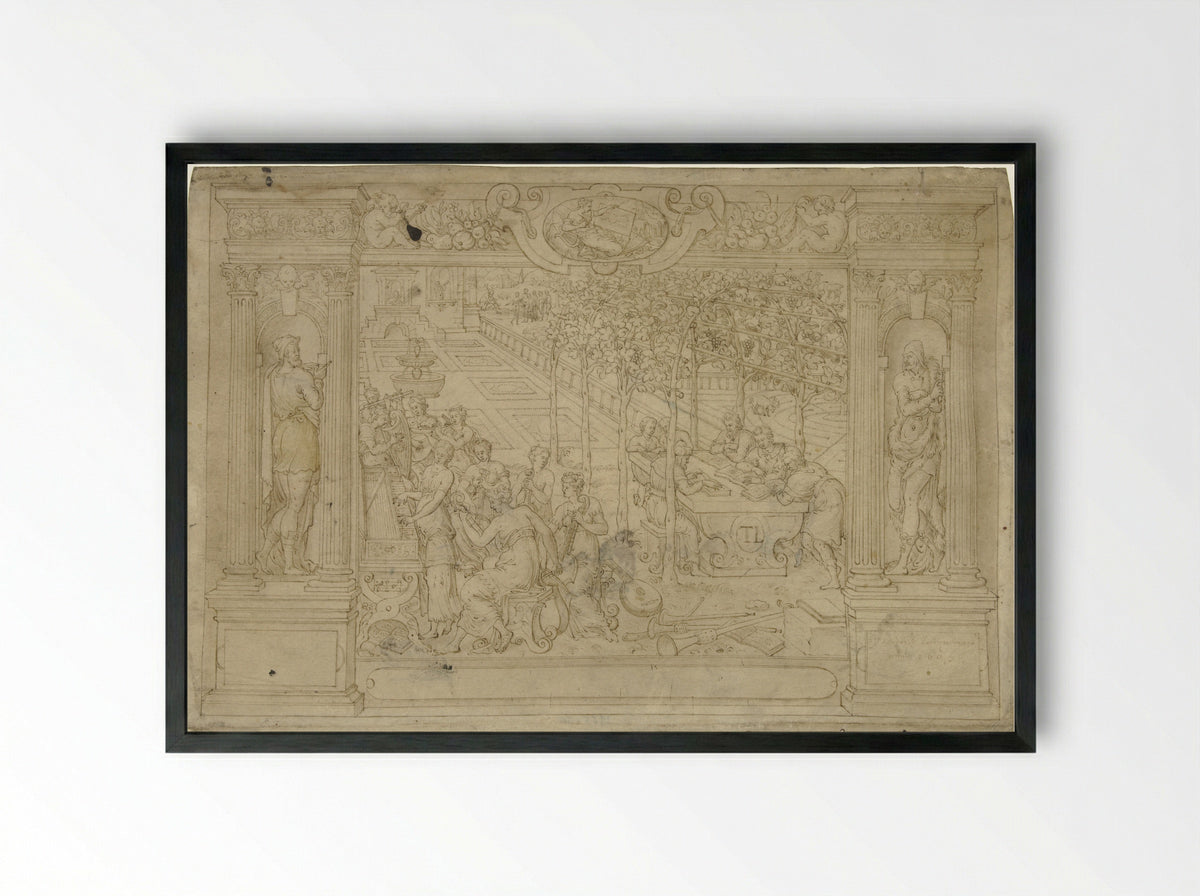 Allegorie op de muziek - Theodoor Loockemans - Framed Print Black