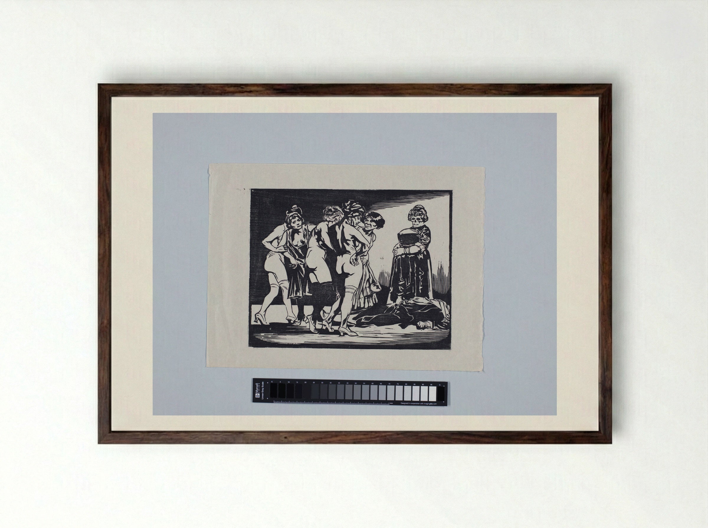 Allegorie op de onkuisheid - Johannes Josephus Aarts - Framed Print Dark Wood