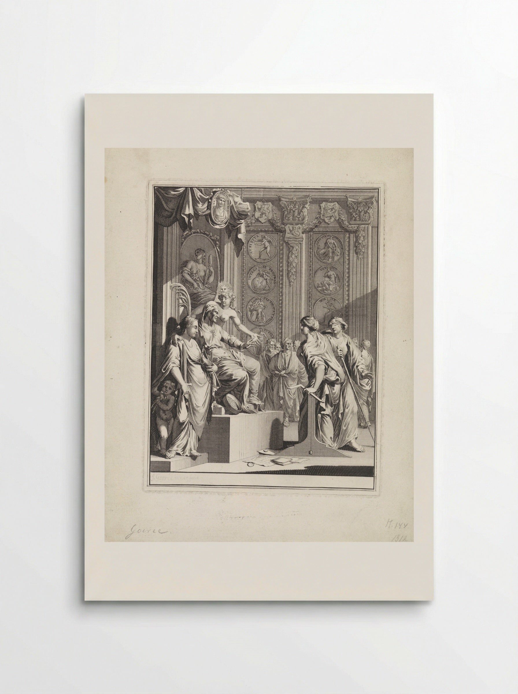 Allegorie op de rechtsprocedure - Jan Goeree - Poster
