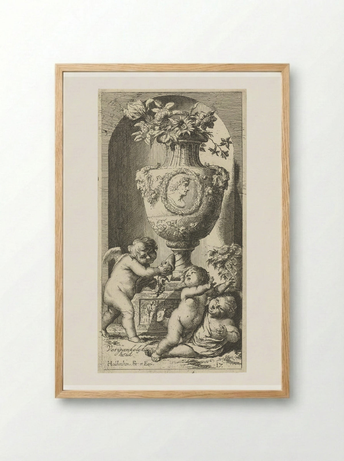 Allegorie op de vergankelijkheid - Leonard Schenk - Framed Print Wood