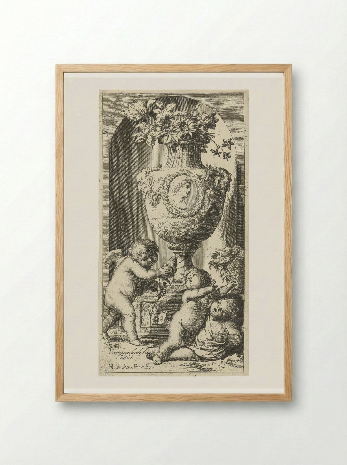 Allegorie op de vergankelijkheid - Leonard Schenk - Framed Print Wood