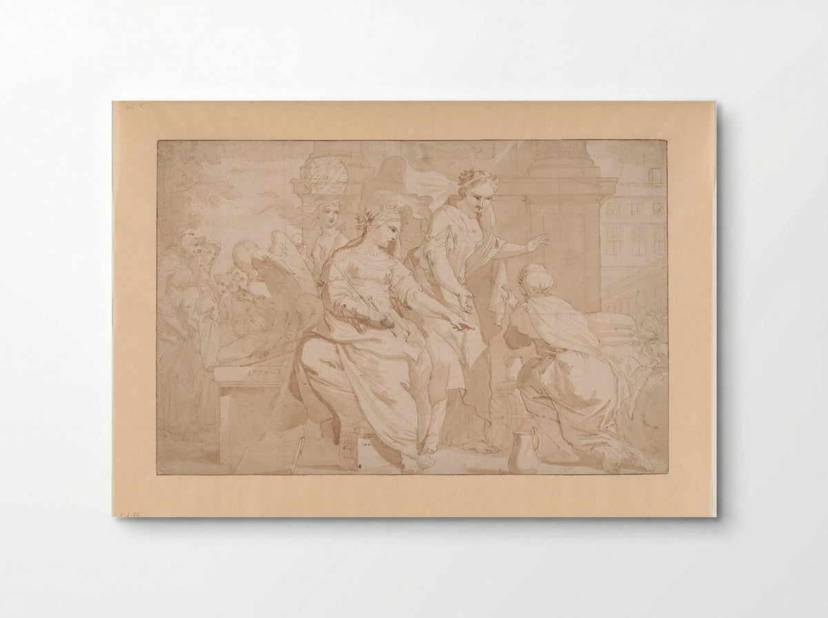 Allegorie op de verzorging in het Oudemannen- en vrouwengasthuis - Barend Graat - Poster