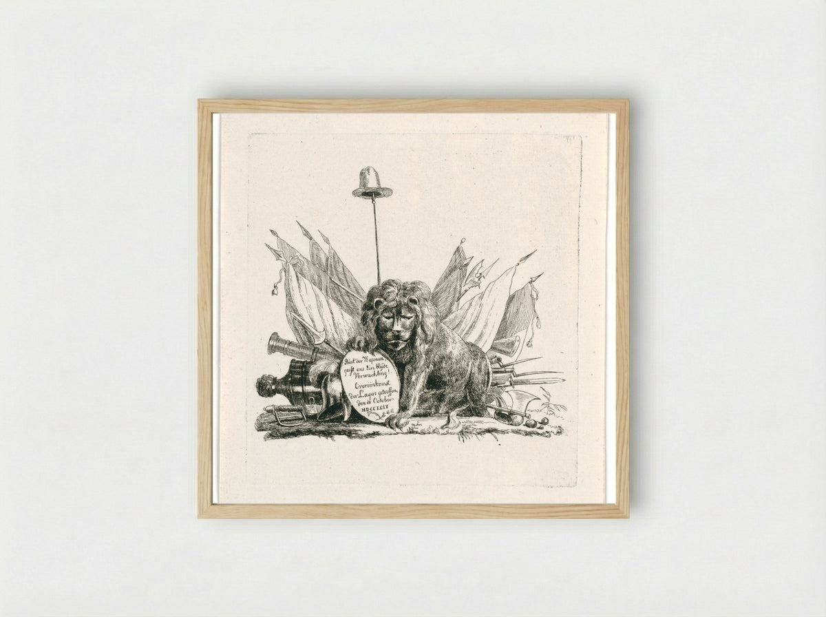 Allegorie op de wapenstilstand van 18 oktober 1794 - Pieter Gerardus van Os - Framed Print Wood