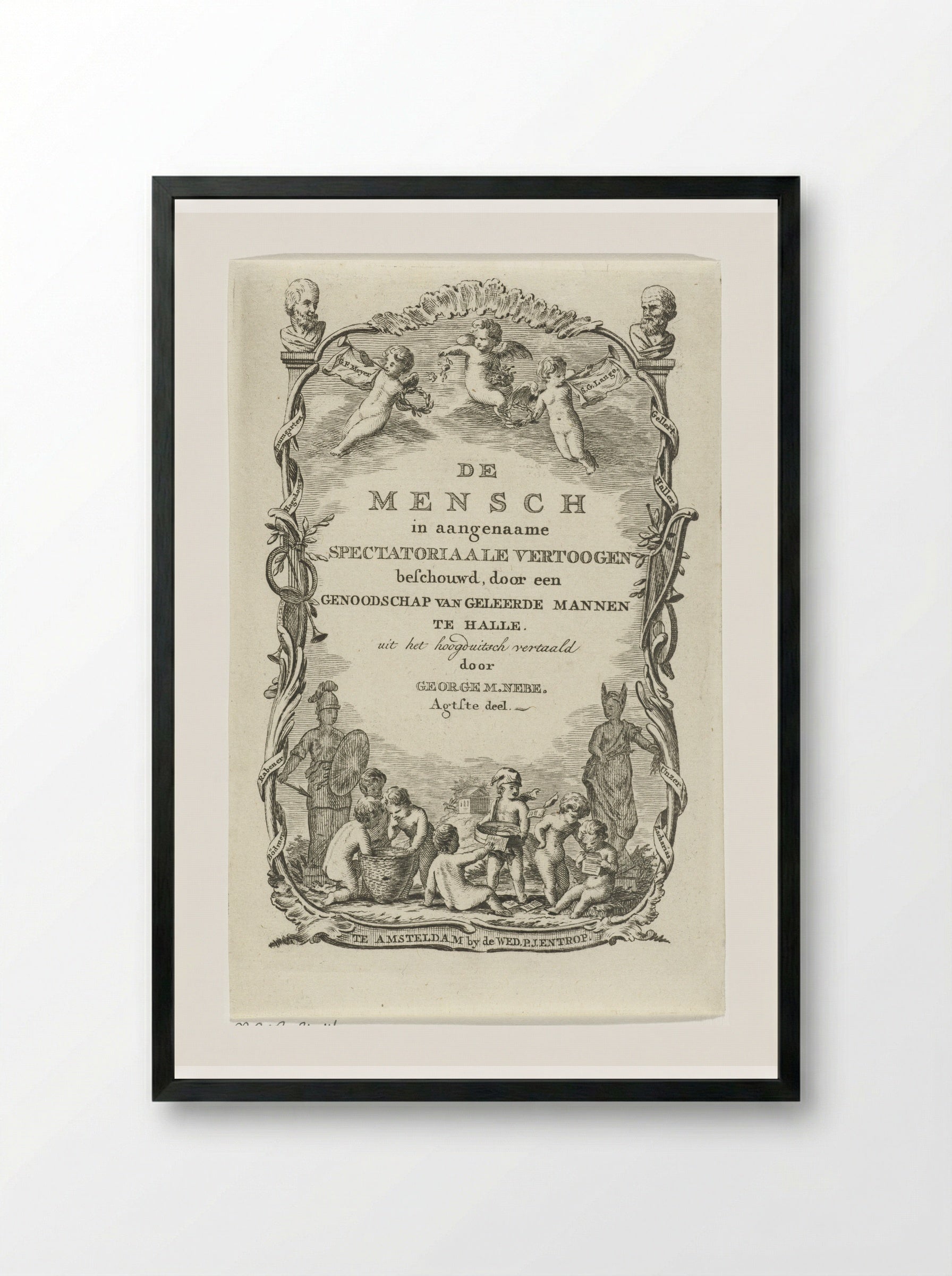 Allegorie op de wijsheid en de kunsten - Cornelis van Noorde - Framed Print Black