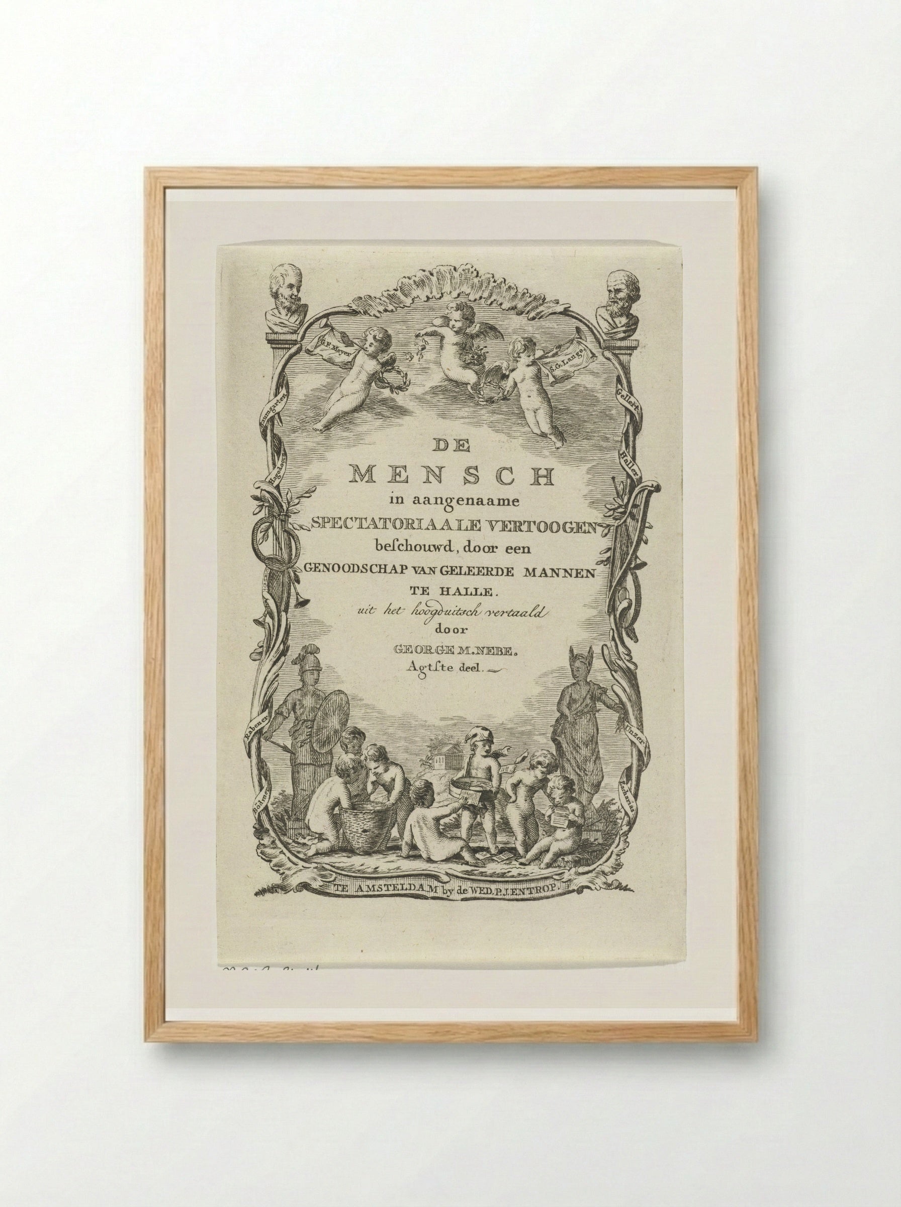 Allegorie op de wijsheid en de kunsten - Cornelis van Noorde - Framed Print Wood