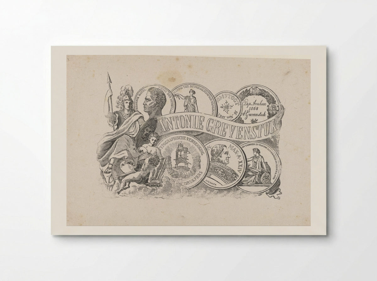 Allegorie ter ere van Antonie Grevenstuk - Isaac Weissenbruch - Poster