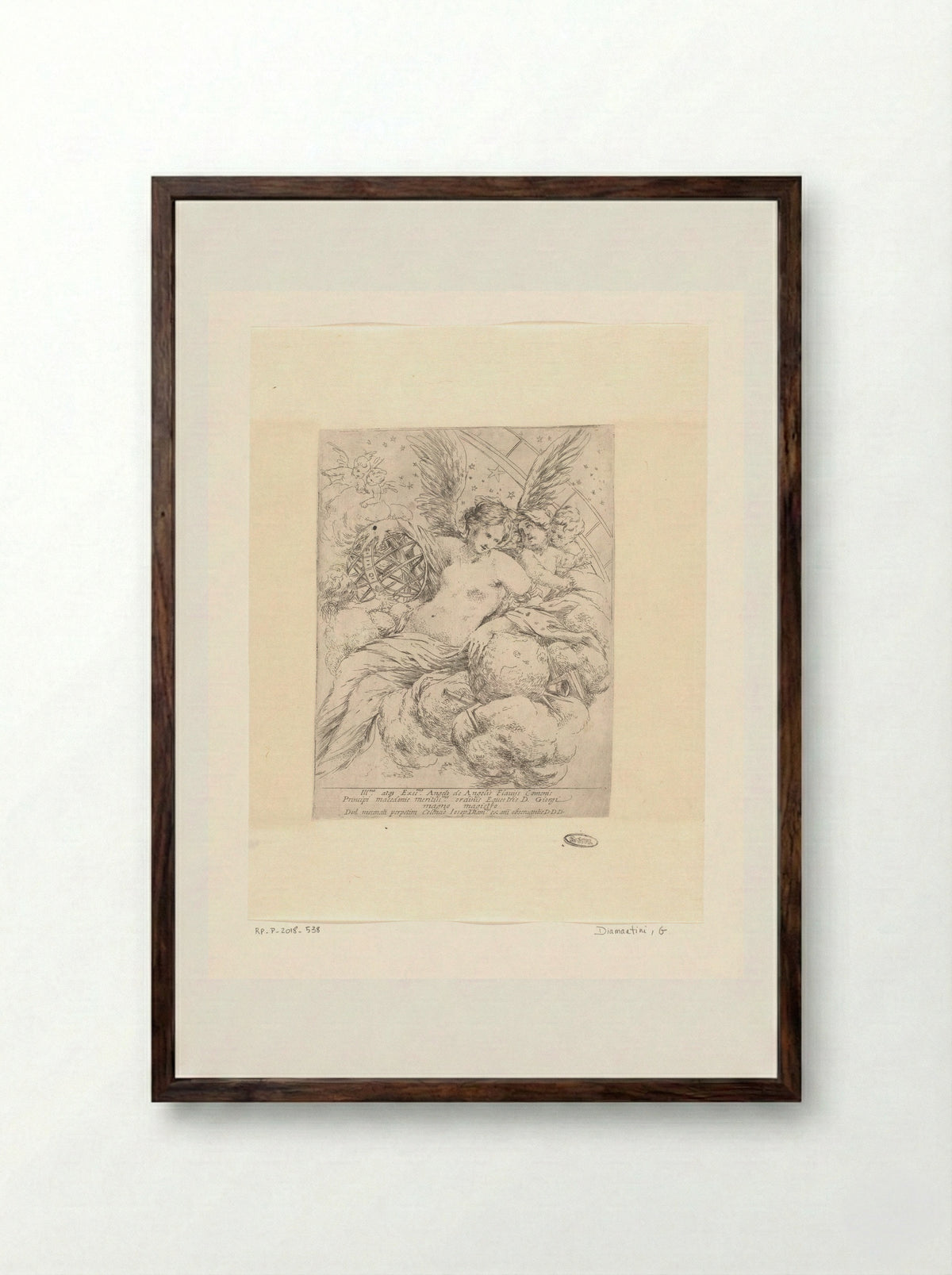 Allegorie van de nacht - Giuseppe Diamantini - Framed Print Dark Wood