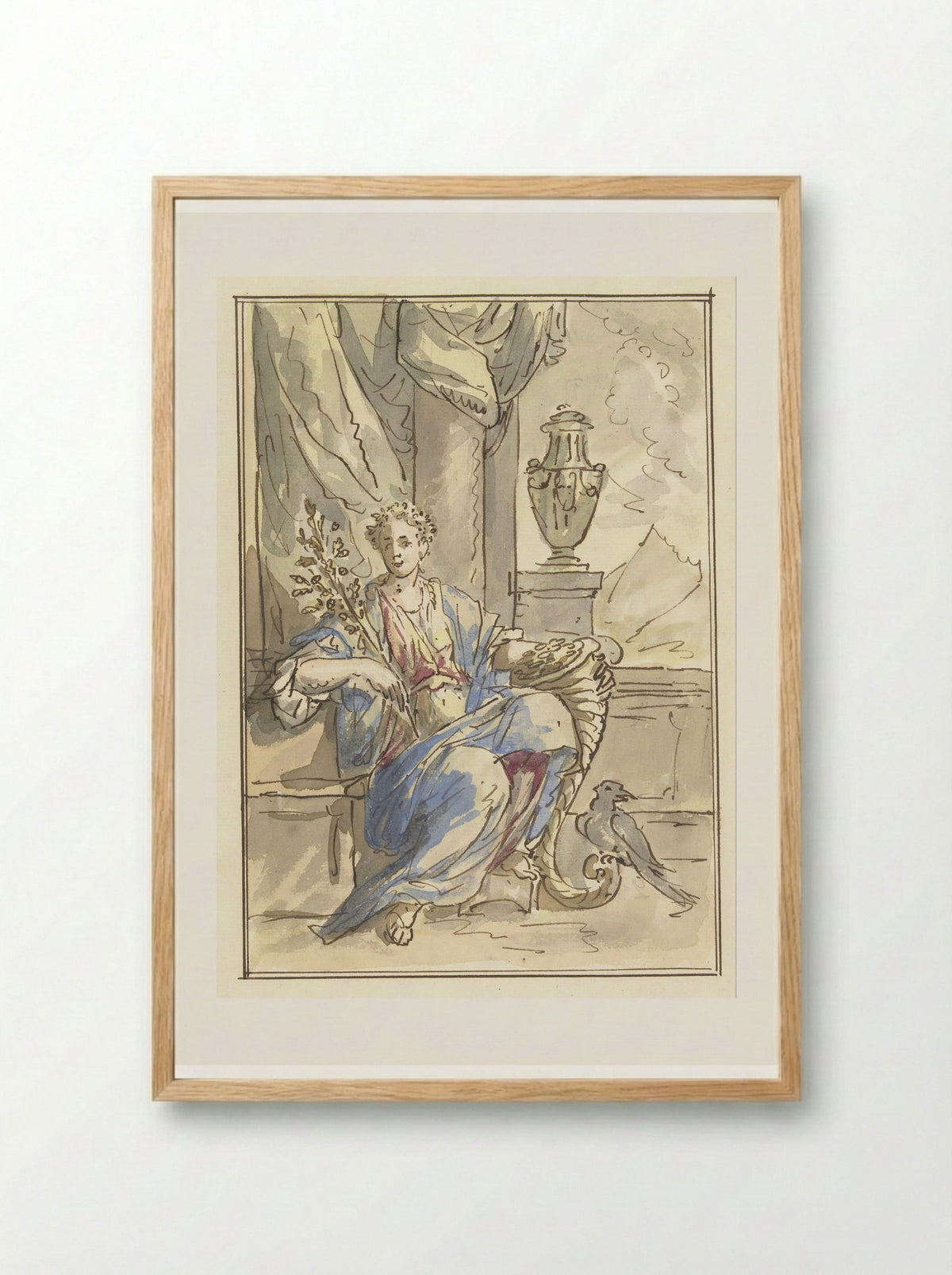 Allegorie van het Gelukkig Leven - Elias van Nijmegen - Framed Print Wood