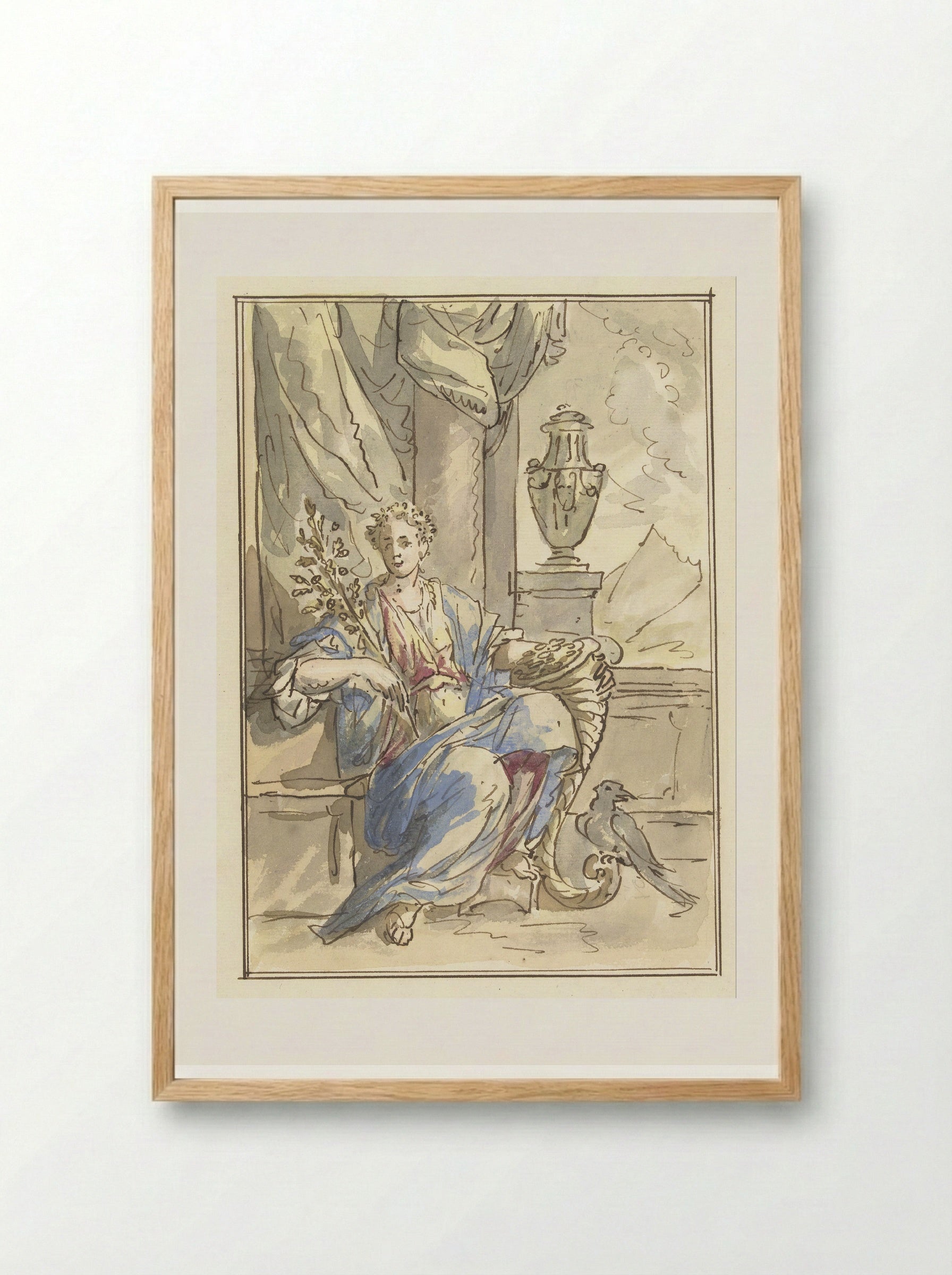 Allegorie van het Gelukkig Leven - Elias van Nijmegen - Framed Print Wood