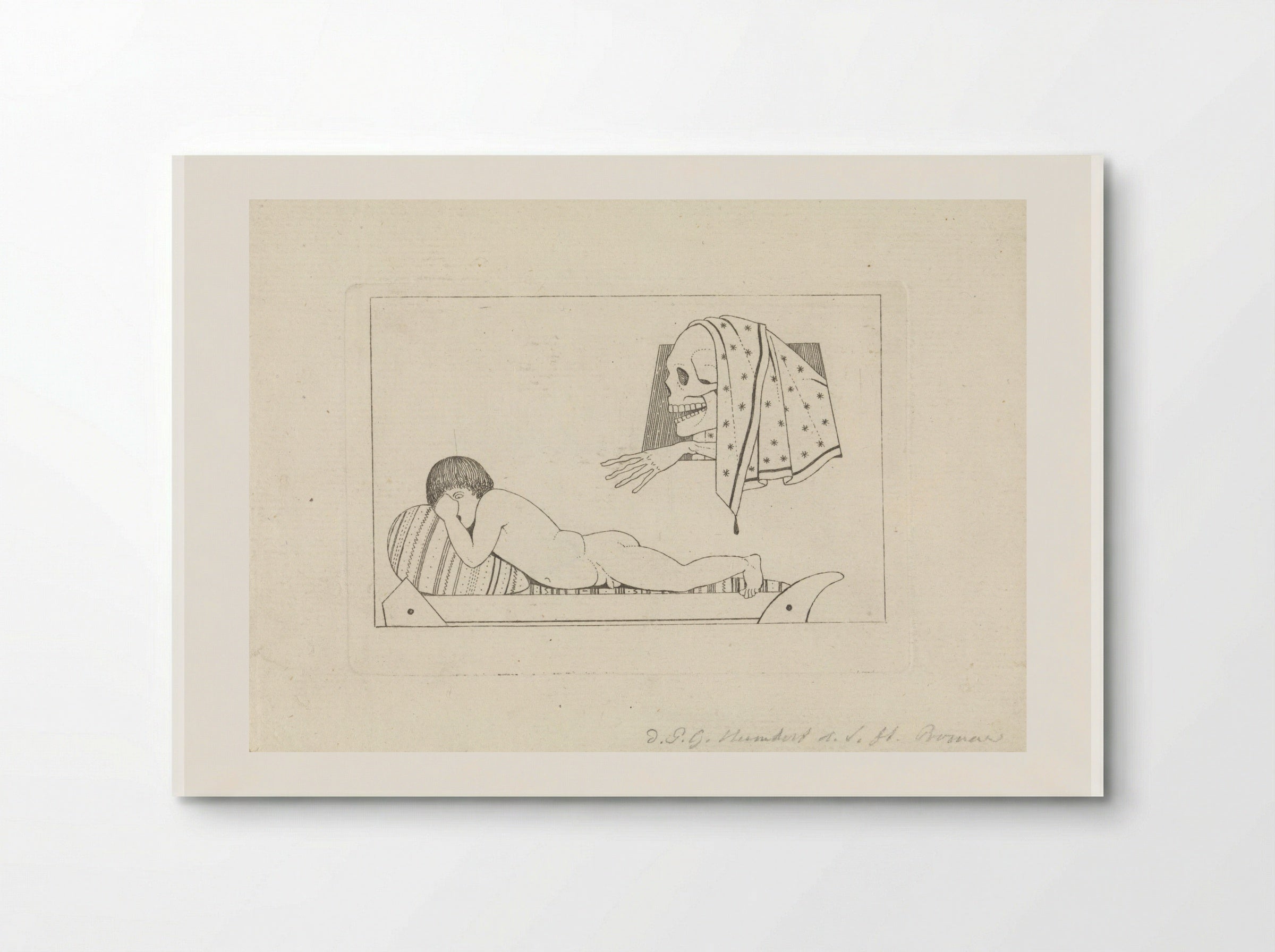 Allegorische waarschuwing tegen de onanie - David Pièrre Giottino Humbert de Superville - Poster