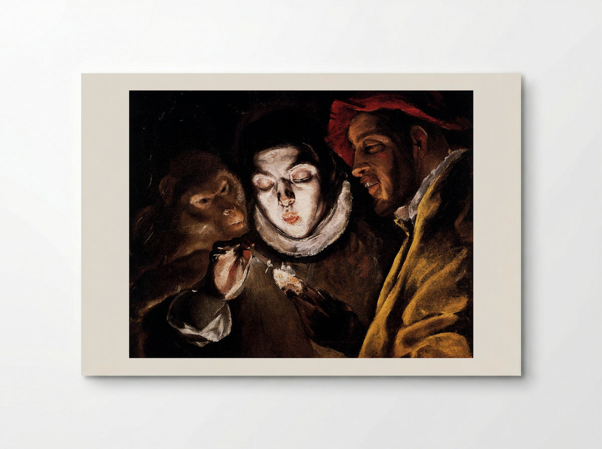 Allegory (Boy Lighting a Candle in the Company of an Ape and a Fool) - El Greco - Poster