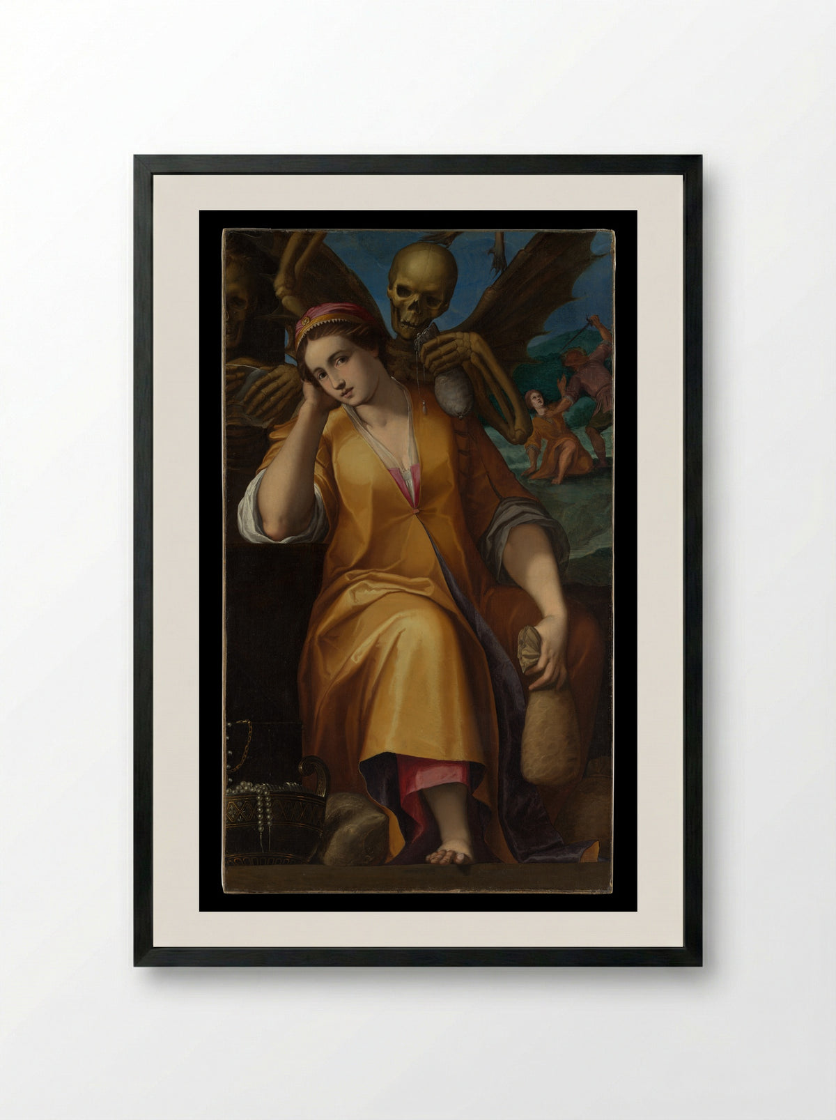 Allegory of Avarice - Jacopo Ligozzi - Framed Print Black
