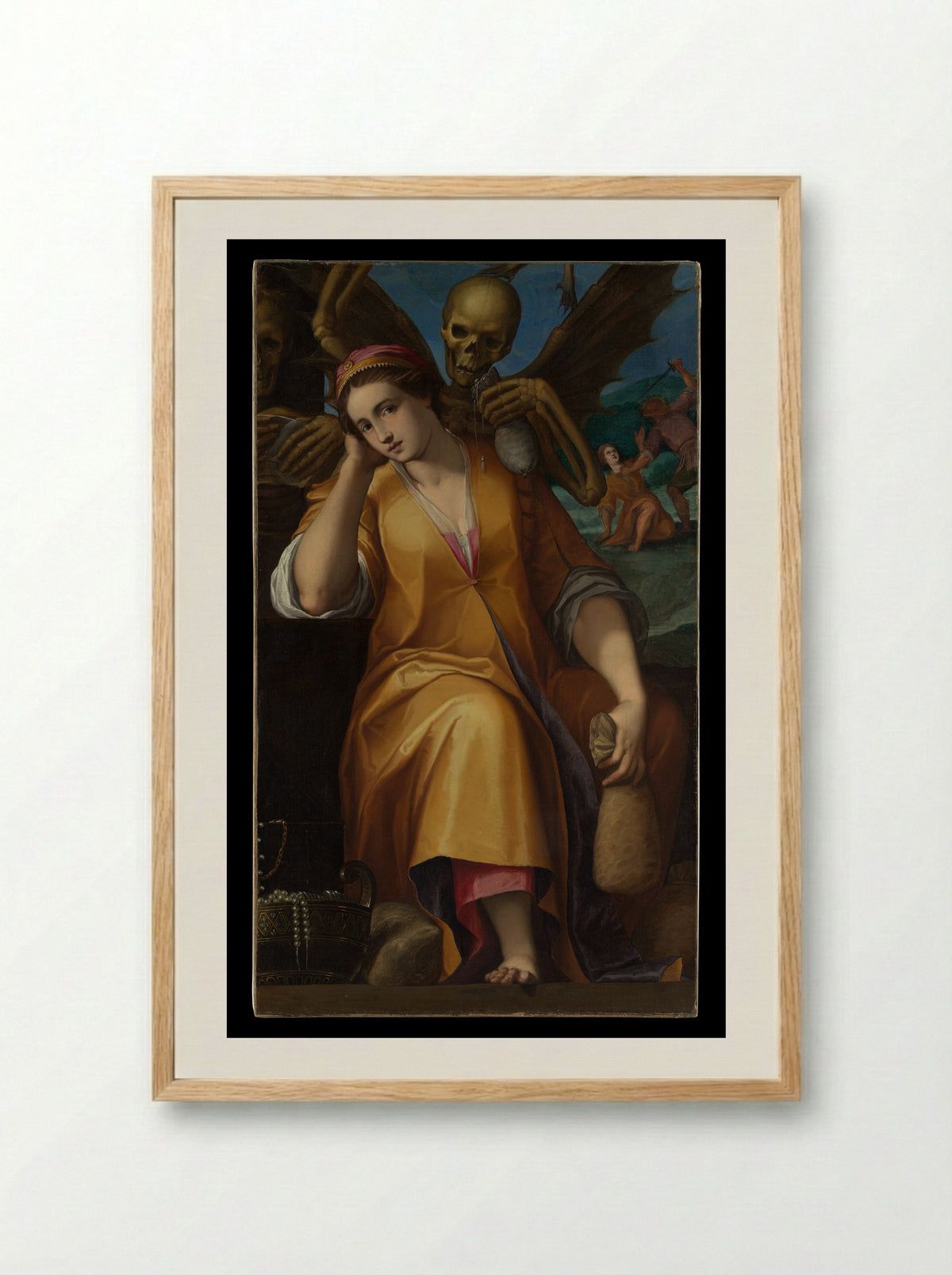Allegory of Avarice - Jacopo Ligozzi - Framed Print Wood
