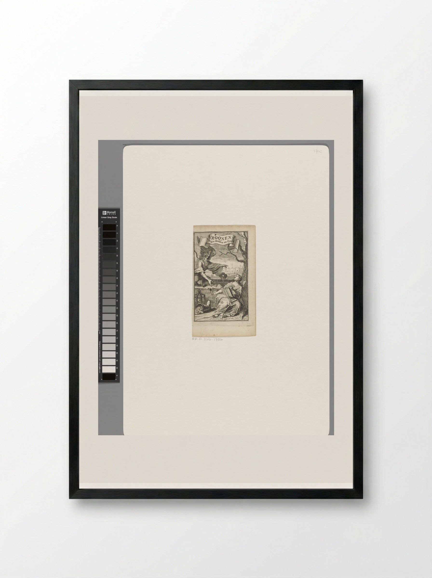 Allegory of Father Time and History - Pieter van den Berge - Framed Print Black