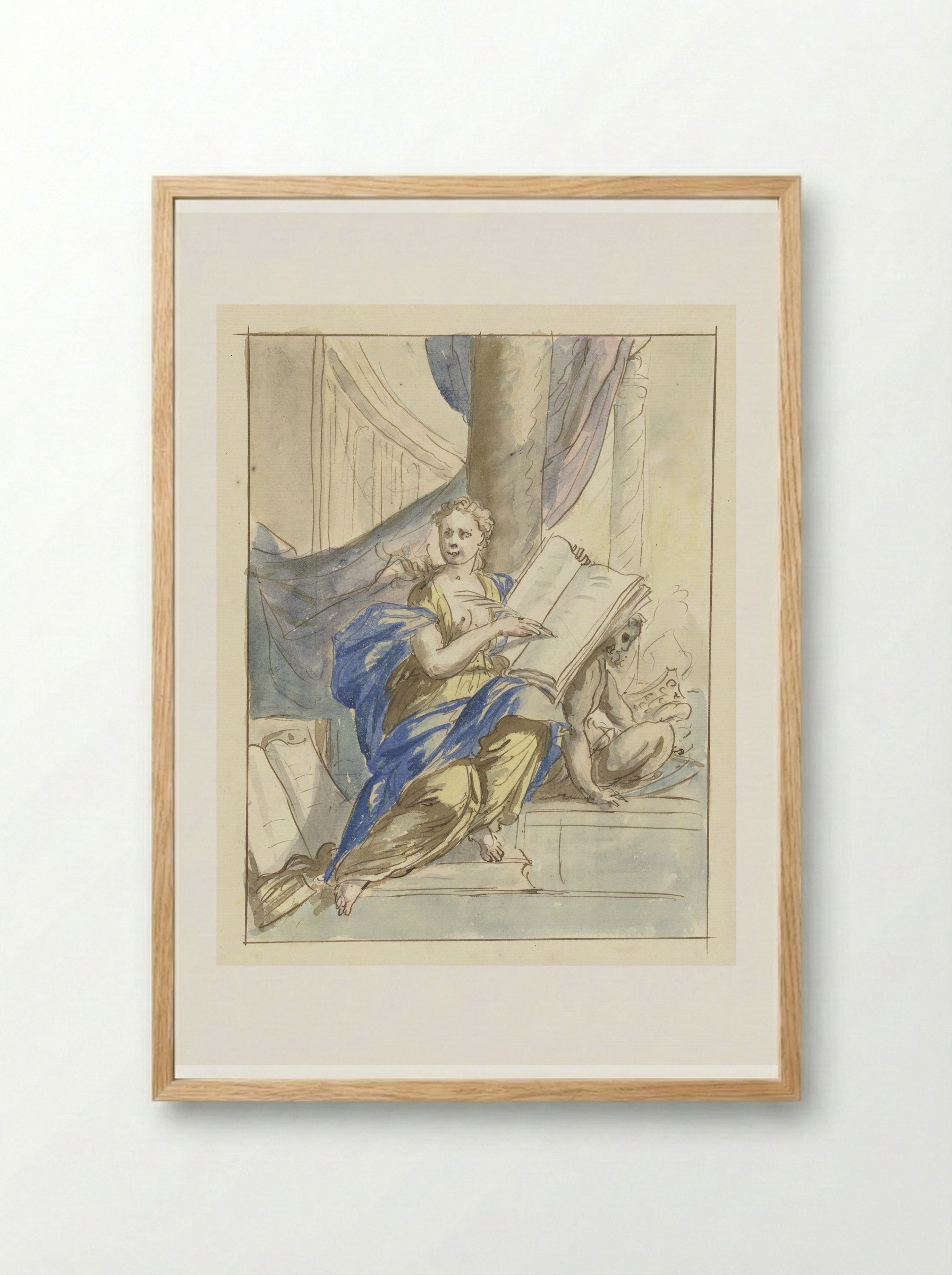 Allegory of History - Elias van Nijmegen - Framed Print Wood