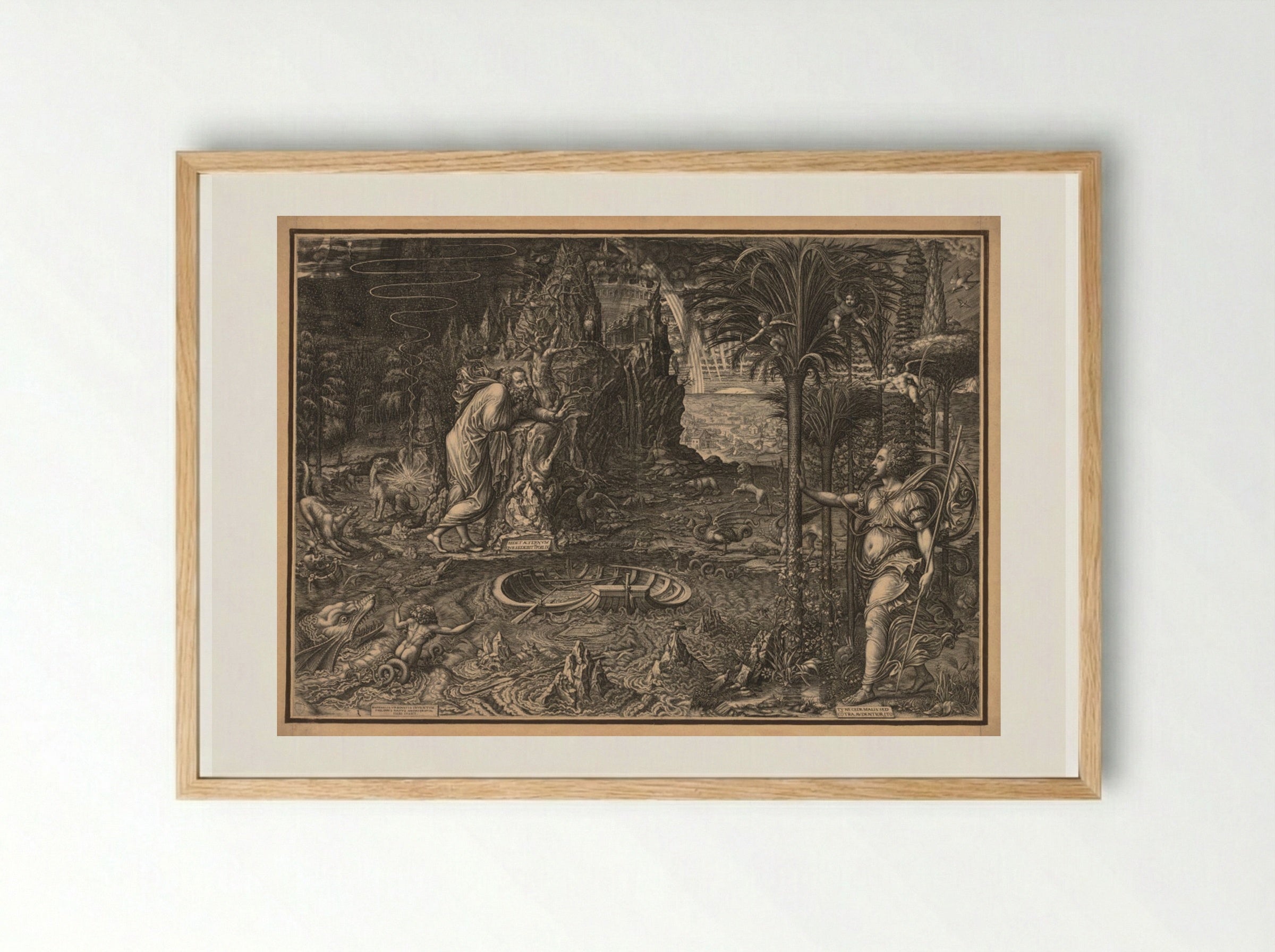 Allegory of Life - Giorgio Ghisi - Framed Print Wood