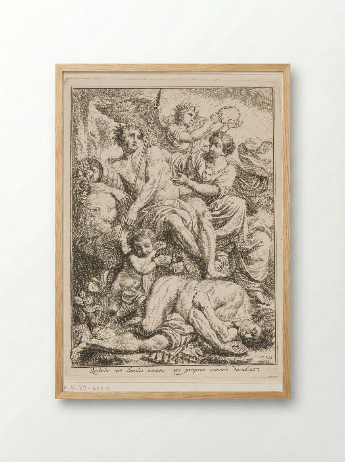 Allegory of Painting Crowned by Eternity - Louis Fabritius Dubourg - Framed Print Wood