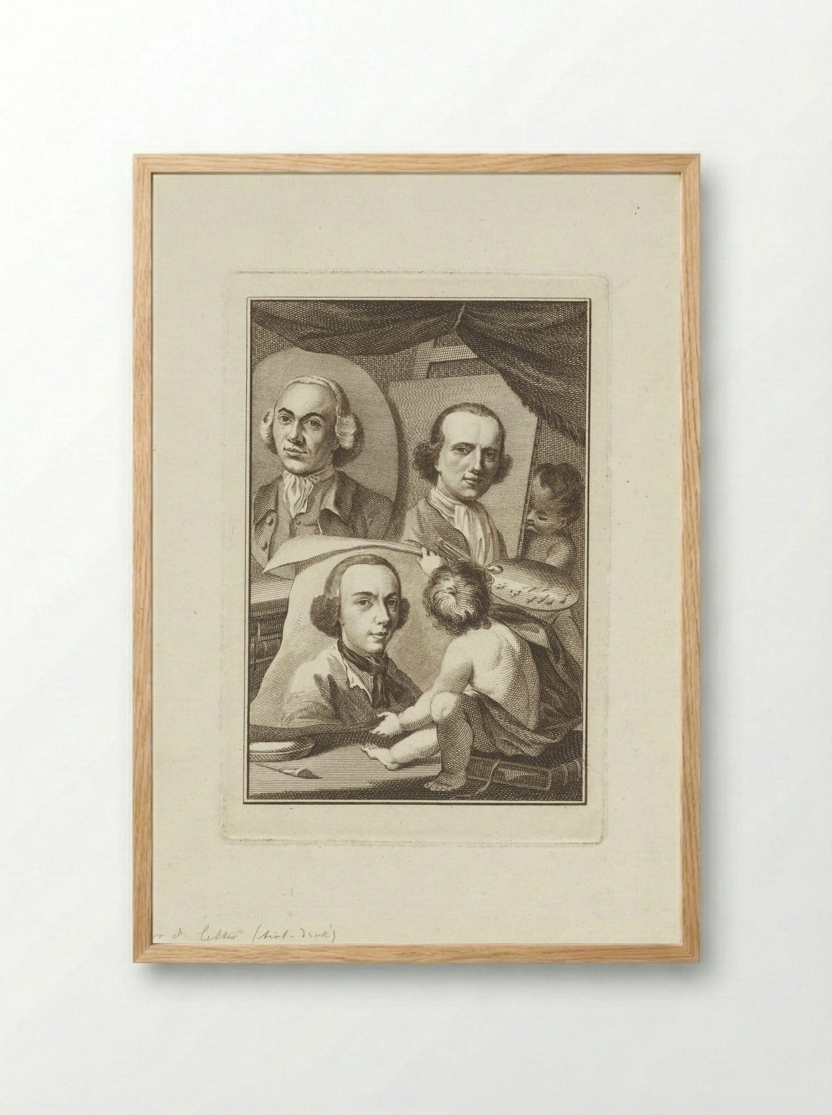 Allegory of Painting - Izaak Schmidt - Framed Print Wood