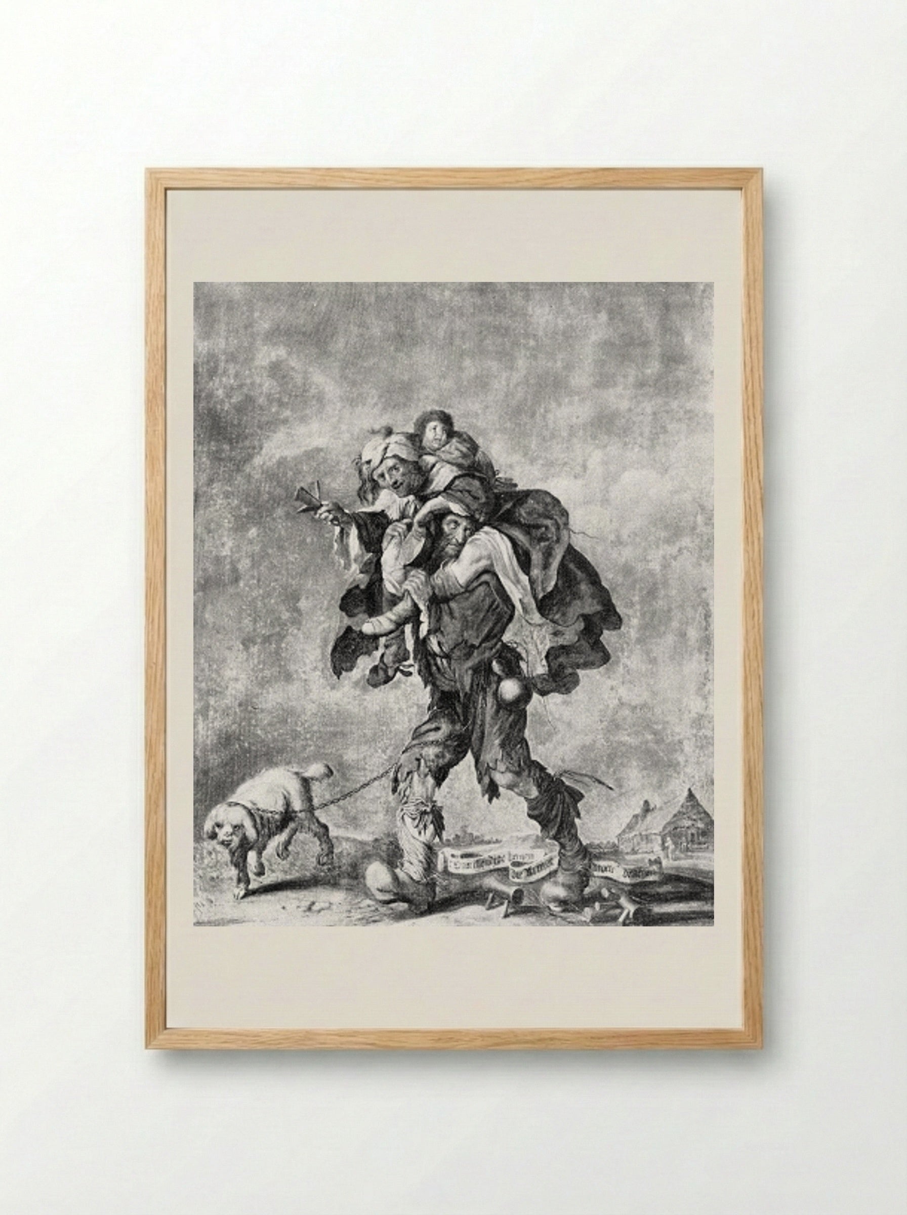 Allegory of Poverty - Adriaen van de Venne - Framed Print Wood