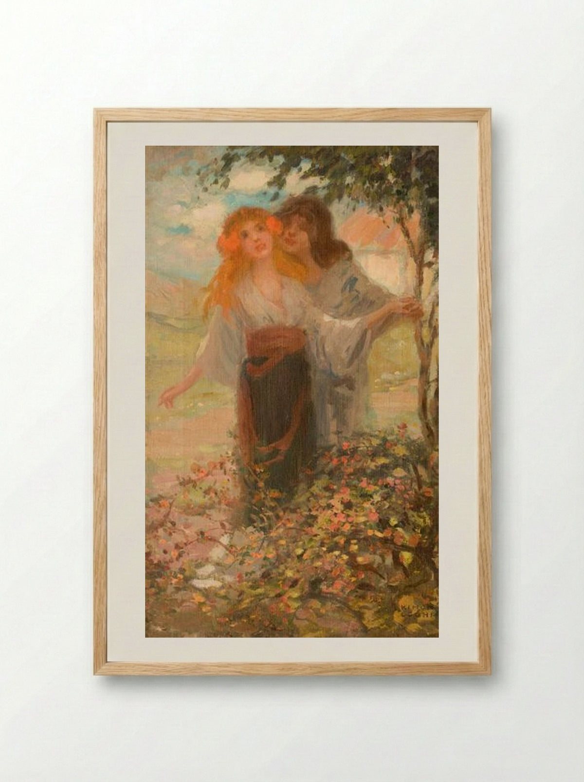 Allegory of Spring - Kimon Loghi - Framed Print Wood