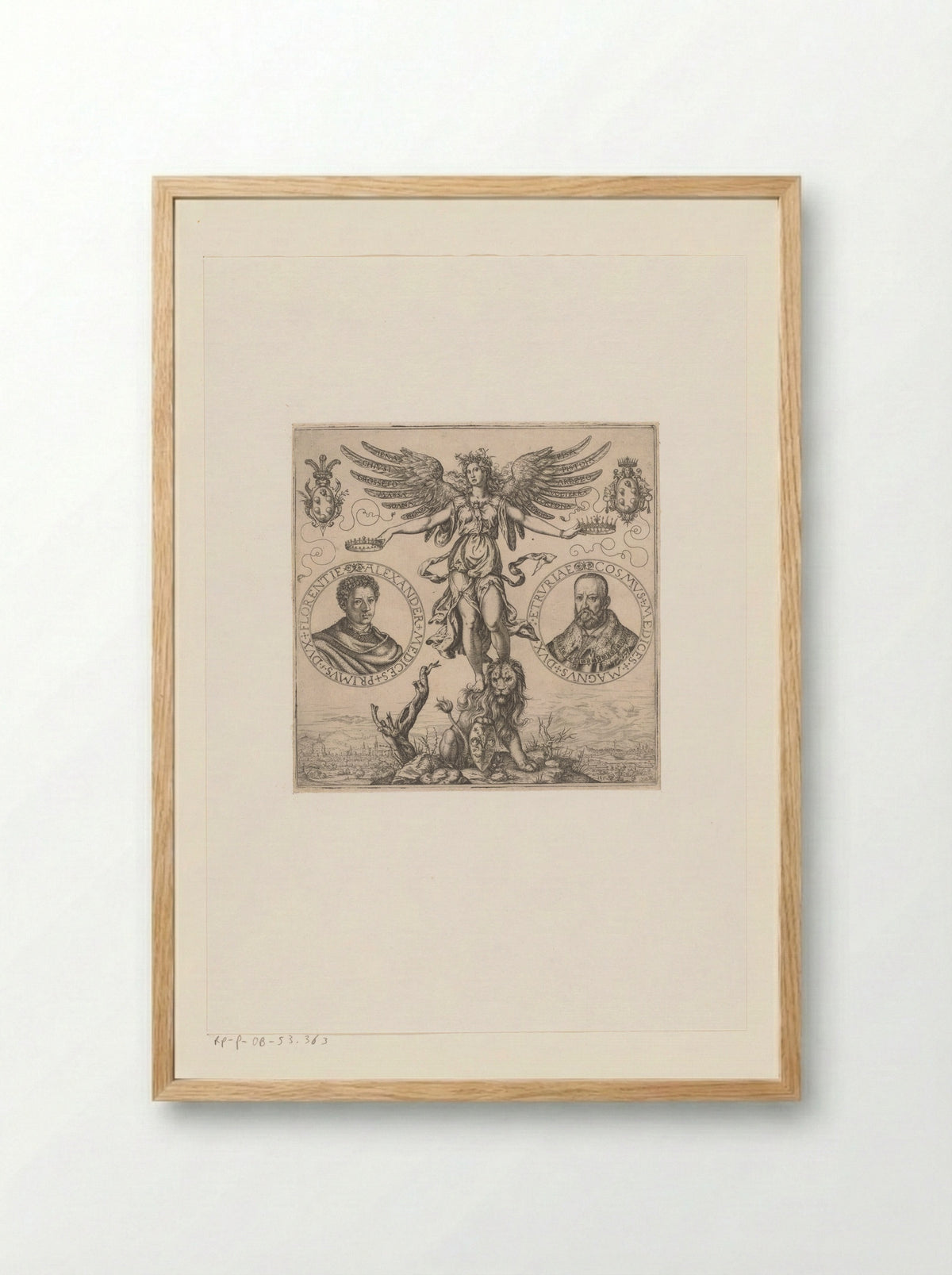 Allegory of Tuscany and Florence - Melchior Meier - Framed Print Wood