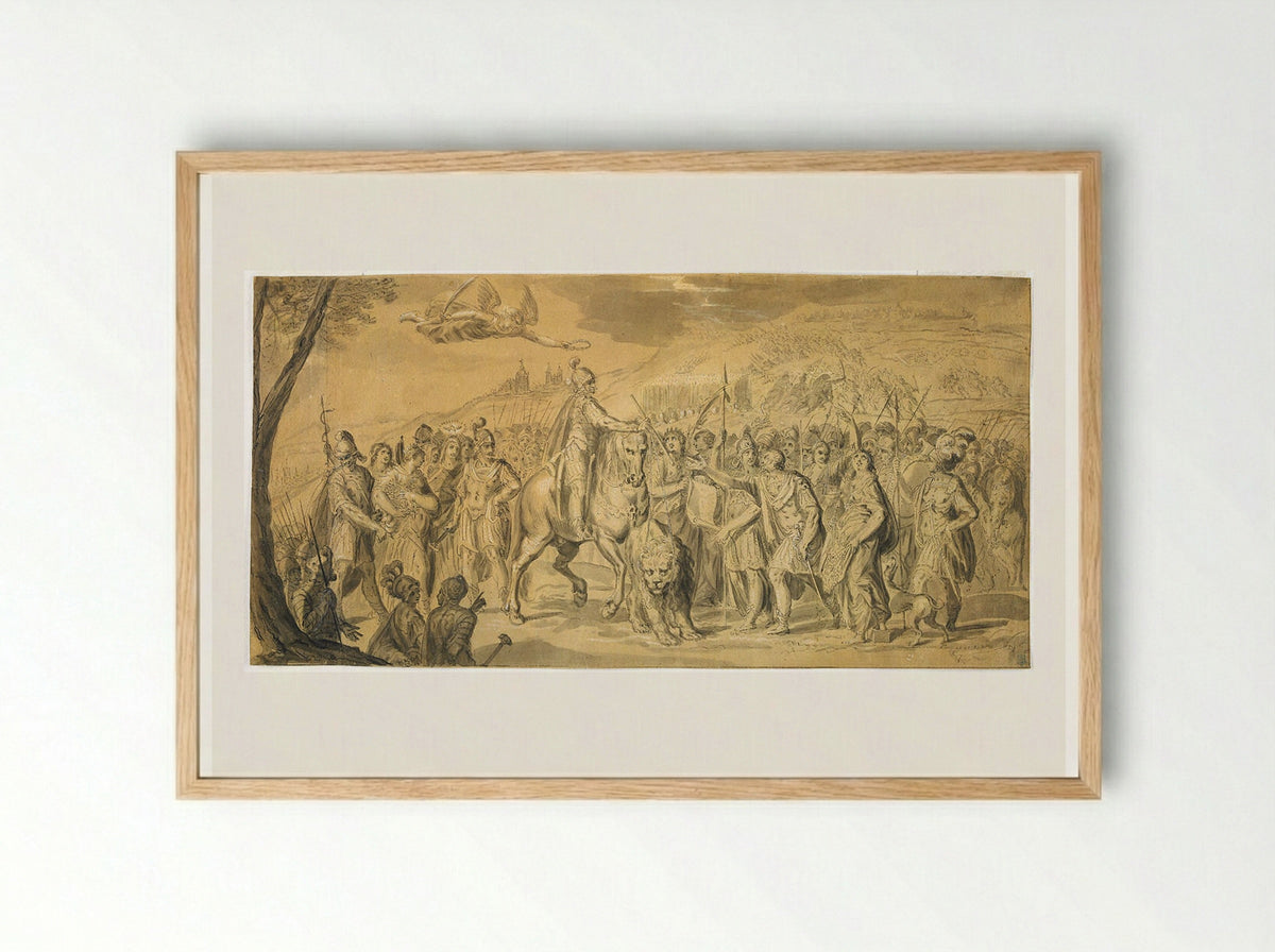 Allegory of the Battle of White Mountain - Aegidius Sadeler II - Framed Print Wood
