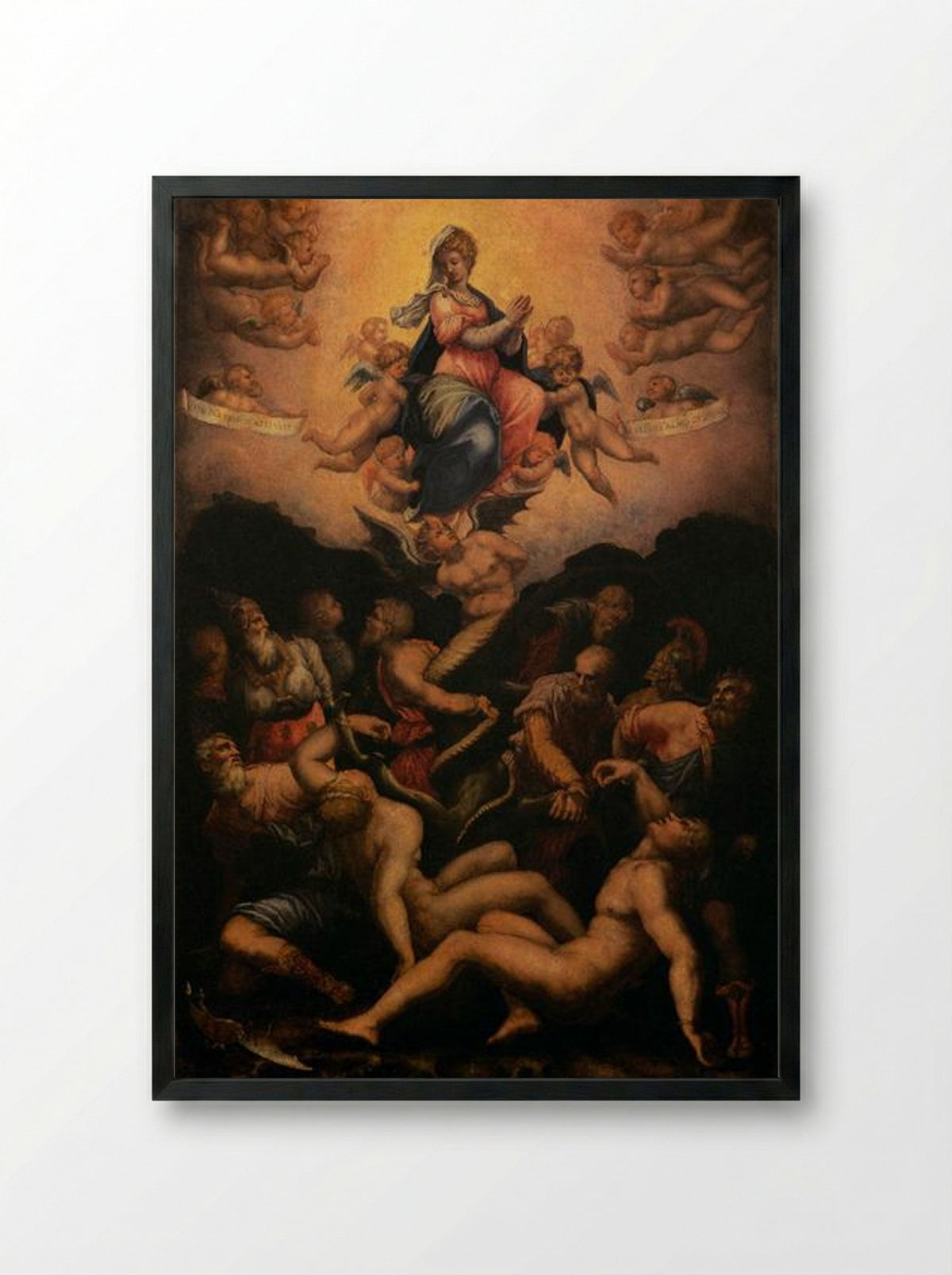 Allegory of the Immaculate Conception - Giorgio Vasari - Framed Print Black