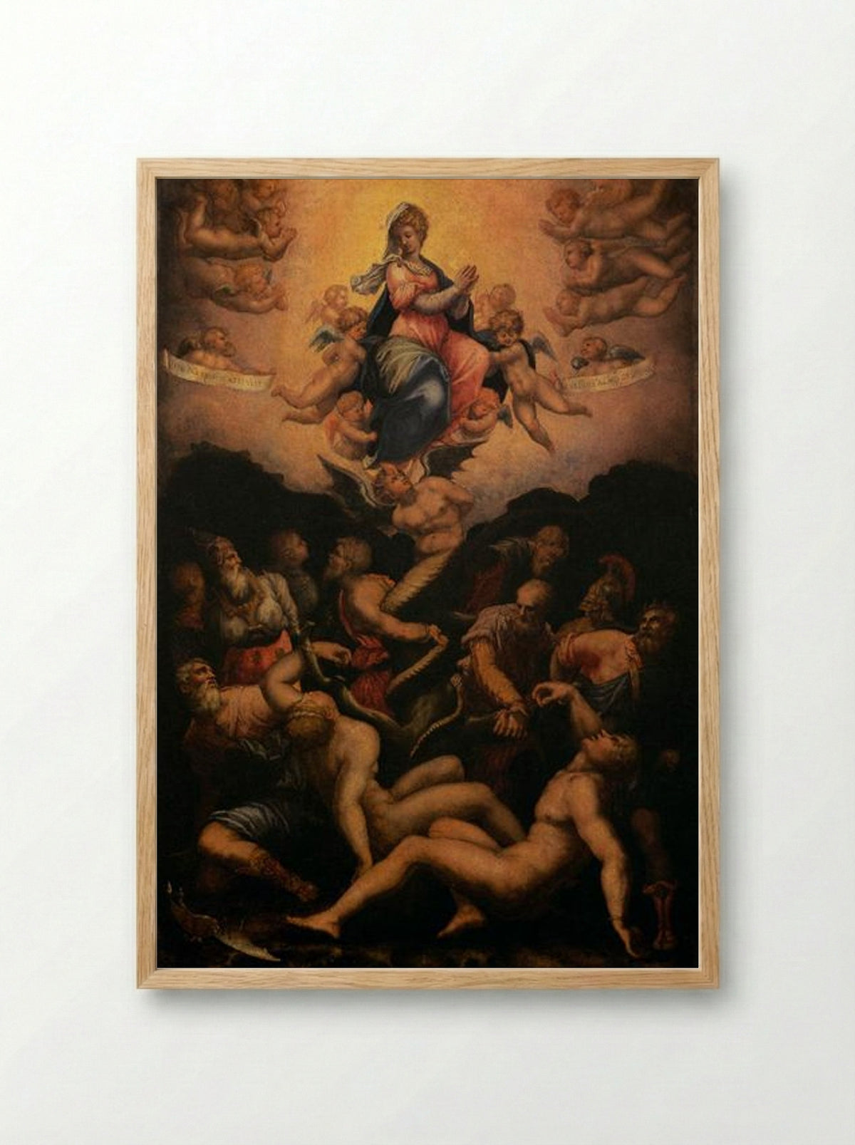 Allegory of the Immaculate Conception - Giorgio Vasari - Framed Print Wood