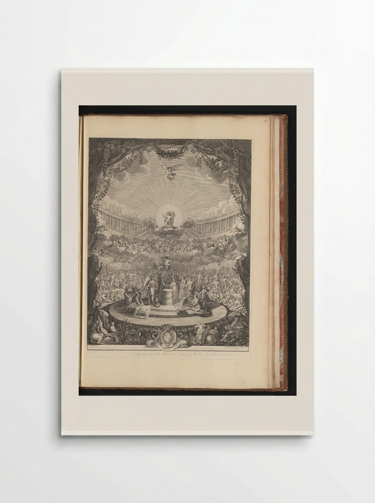 Allegory of the Marriage of Louis, Duke of Burgundy and Marie Adélaïde of Savoy - Gérard Audran - Poster