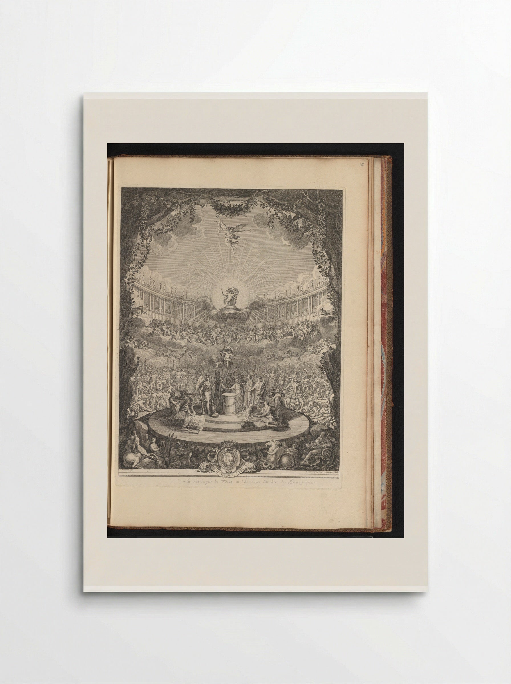 Allegory of the Marriage of Louis, Duke of Burgundy and Marie Adélaïde of Savoy - Gérard Audran - Poster