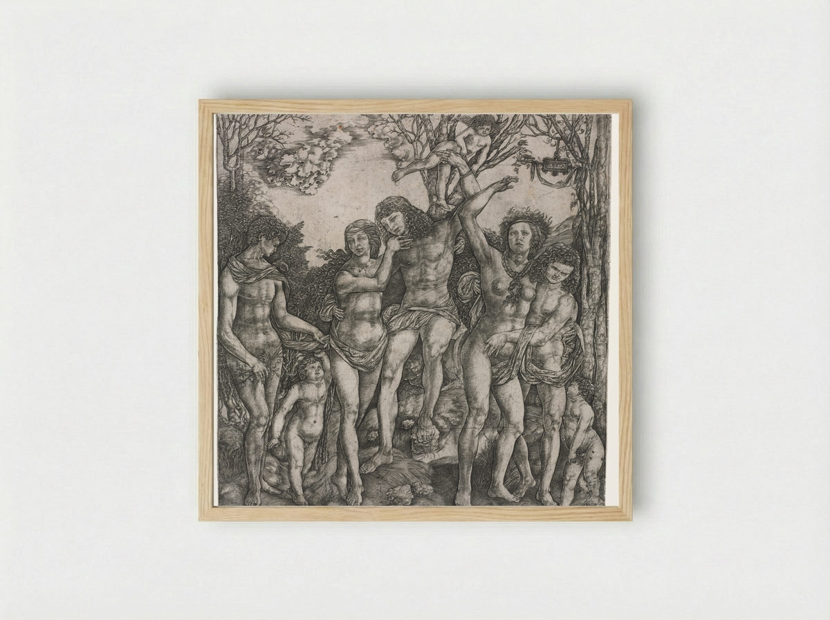 Allegory of the Power of Love - Cristofano Robetta - Framed Print Wood
