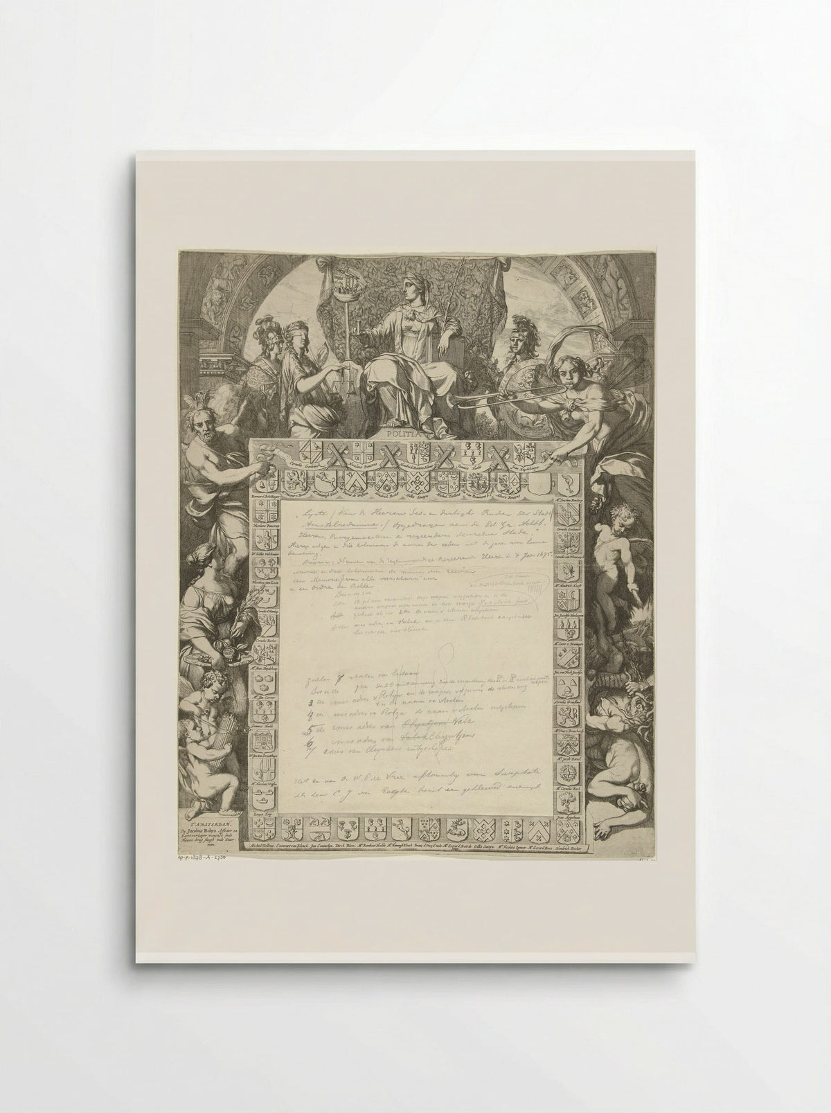 Allegory on the Government of the City of Amsterdam - Gerard de Lairesse - Poster