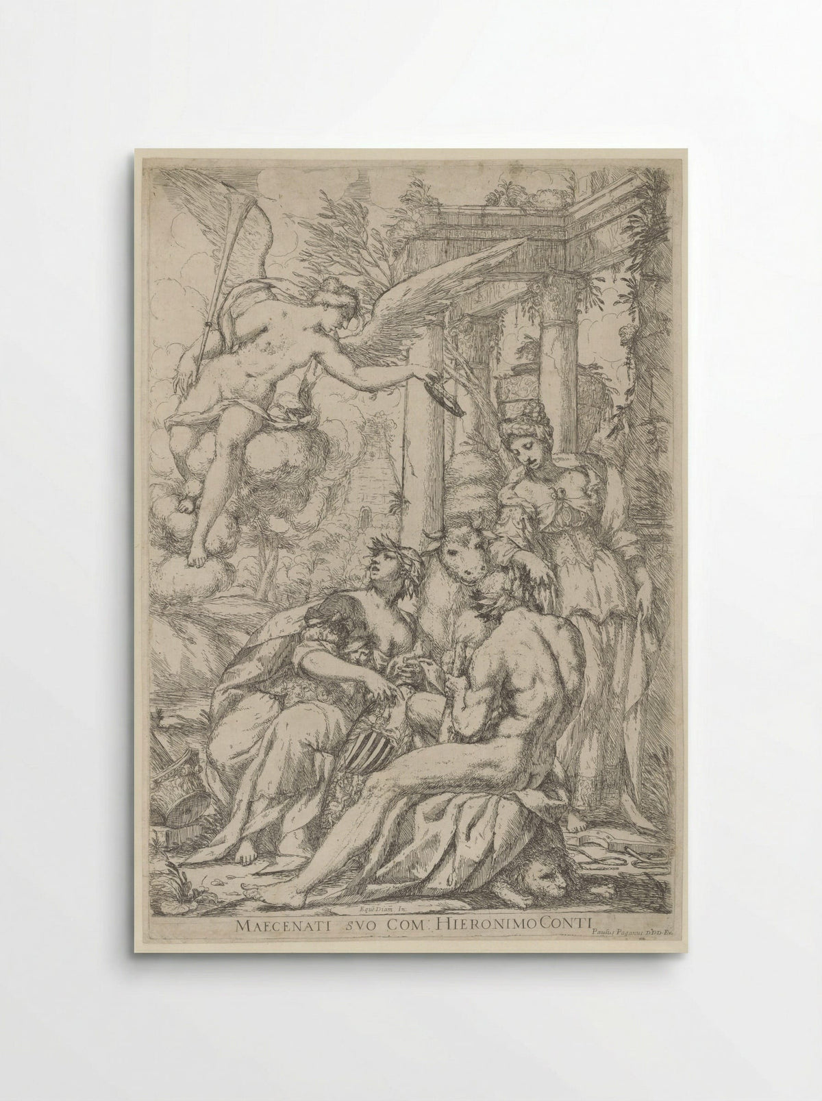 Allegory with Fame, Hercules and Europa - Giuseppe Diamantini - Poster