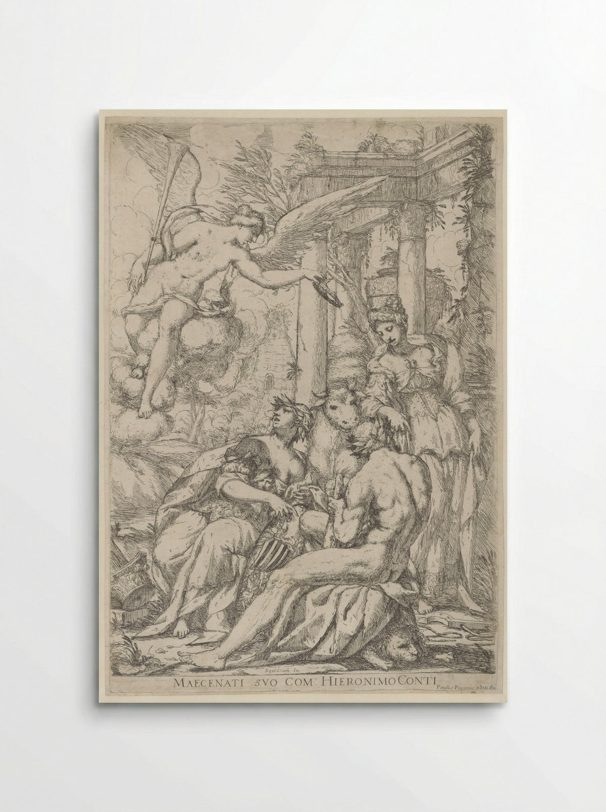 Allegory with Fame, Hercules and Europa - Giuseppe Diamantini - Poster