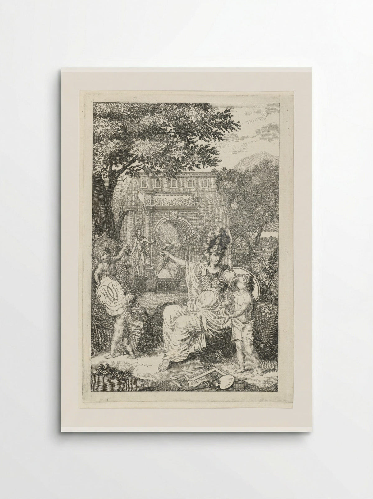 Allegory with Minerva as Patroness of the Arts - Abraham Delfos - Poster