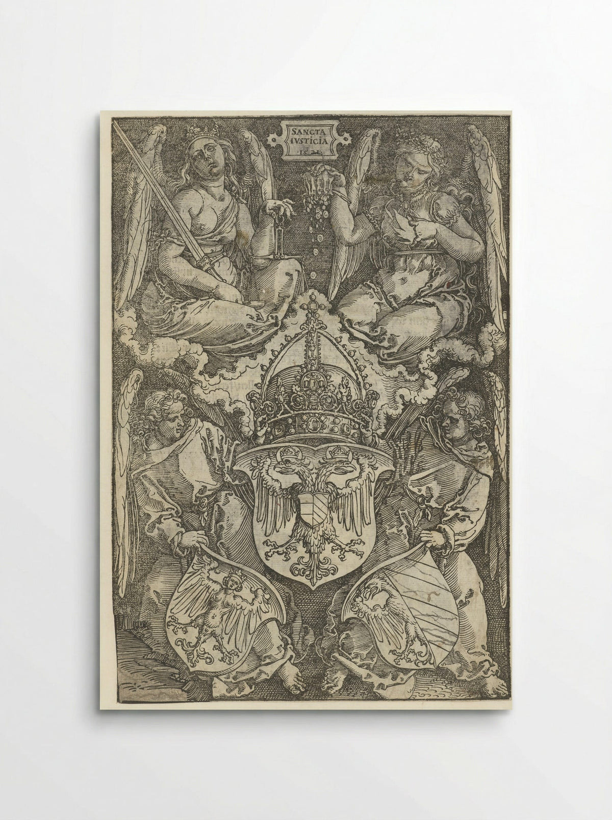 Allegory with the Imperial Coat of Arms - Albrecht Dürer - Poster