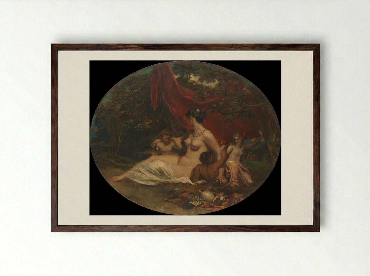 Allegory - William Etty - Framed Print Dark Wood