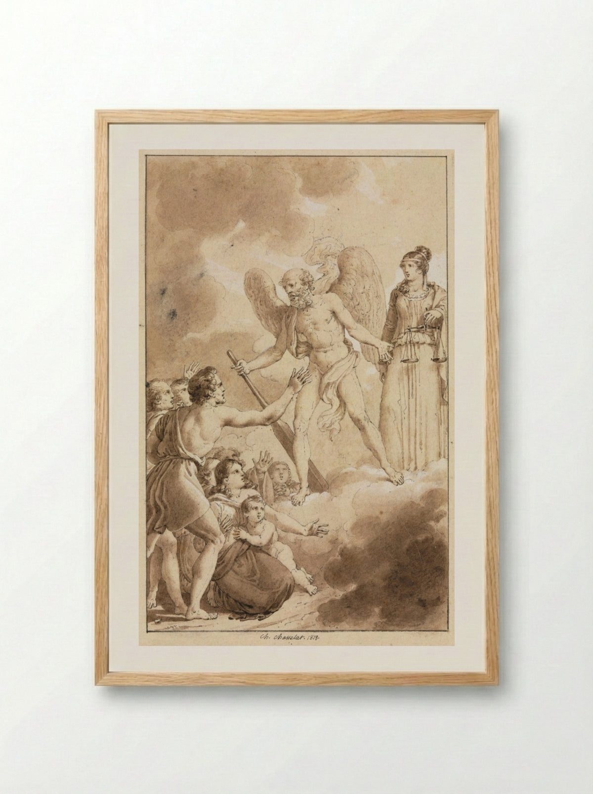 Allegory - Charles Abraham Chasselat - Framed Print Wood