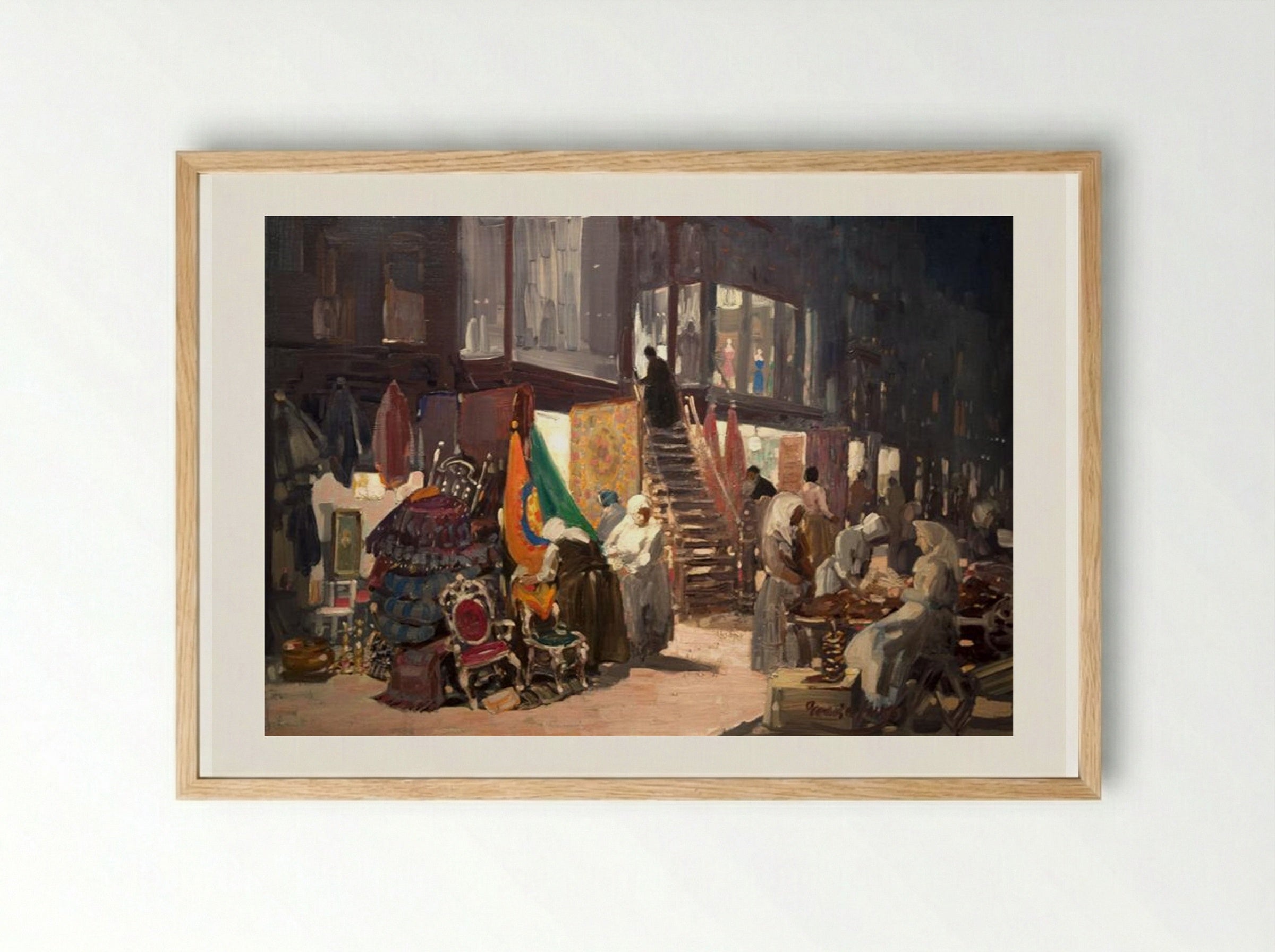 Allen Street - George Luks - Framed Print Wood