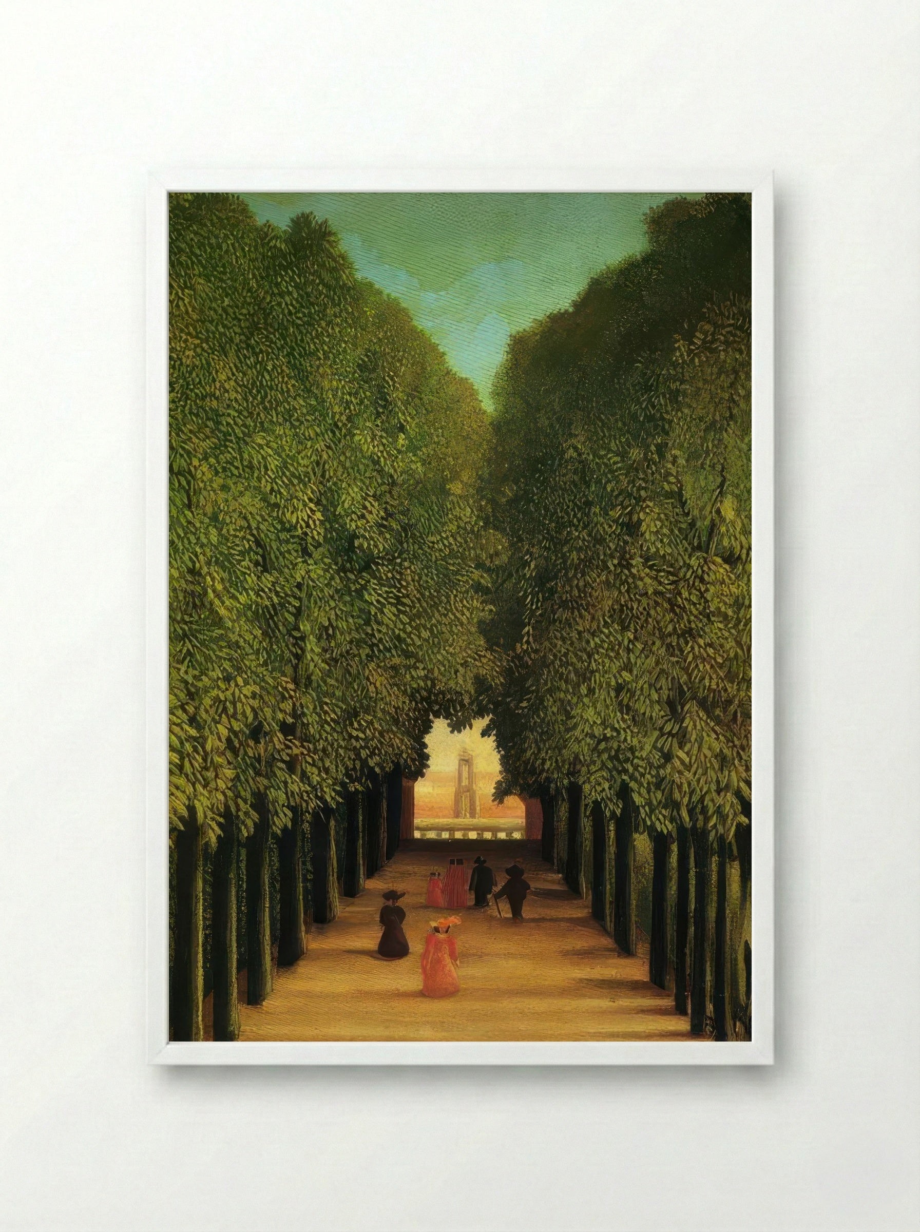 Alleyway in the Park of Saint Cloud - Henri Rousseau 1908 - Framed Print White